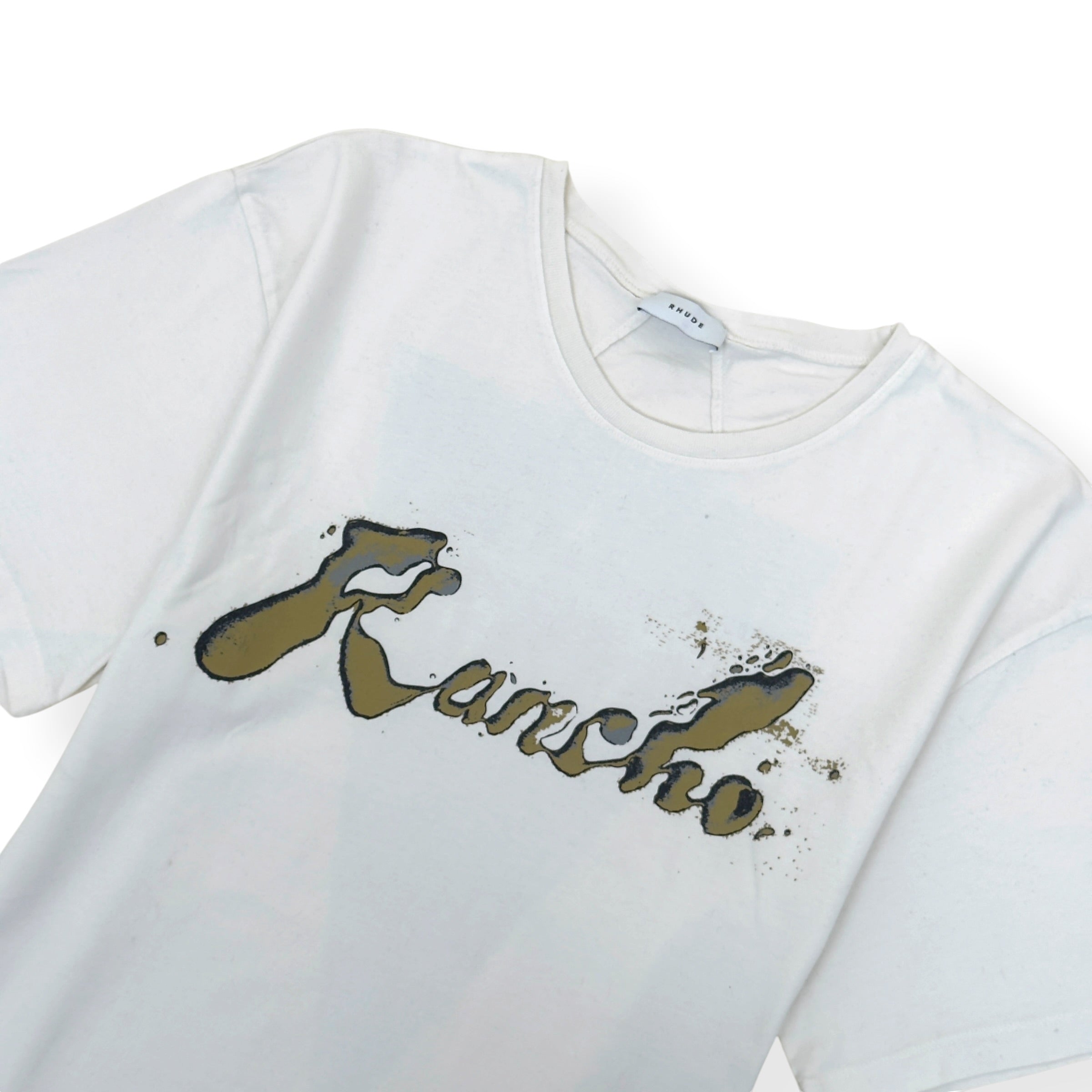 RHUDE RANCHO GRAPHIC T-SHIRT WHITE L