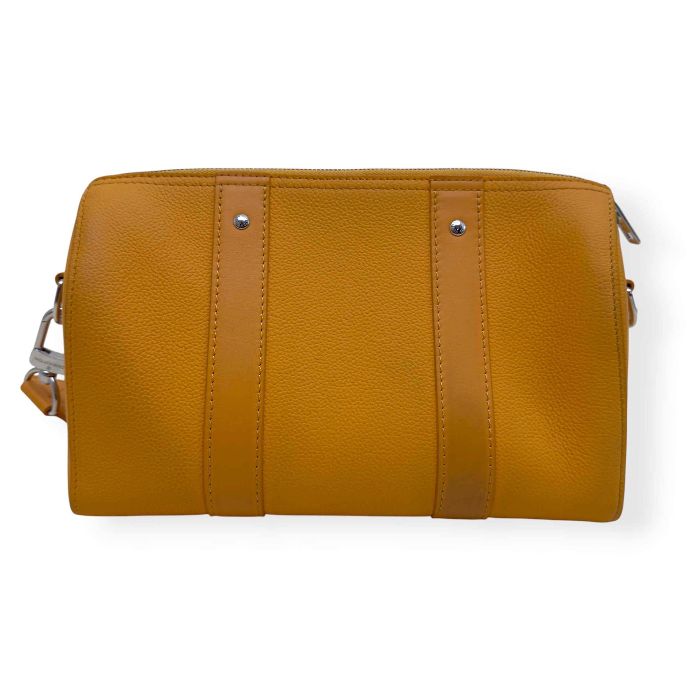 LOUIS VUITTON CITY KEEPALL AEROGRAM CROSSBODY BAG MUSTARD