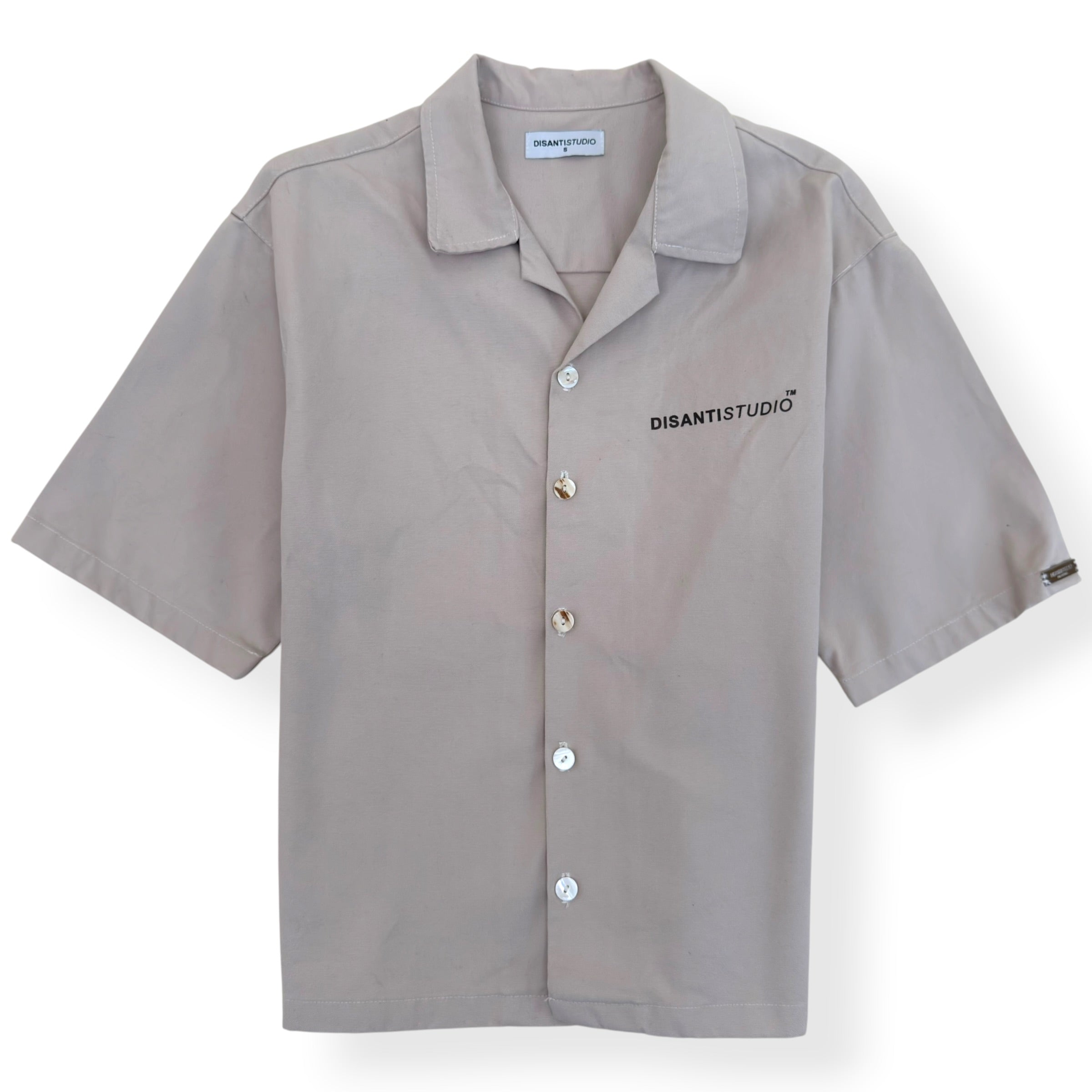 DI SANTI STUDIO CAMP COLLAR SHIRT ECRU S