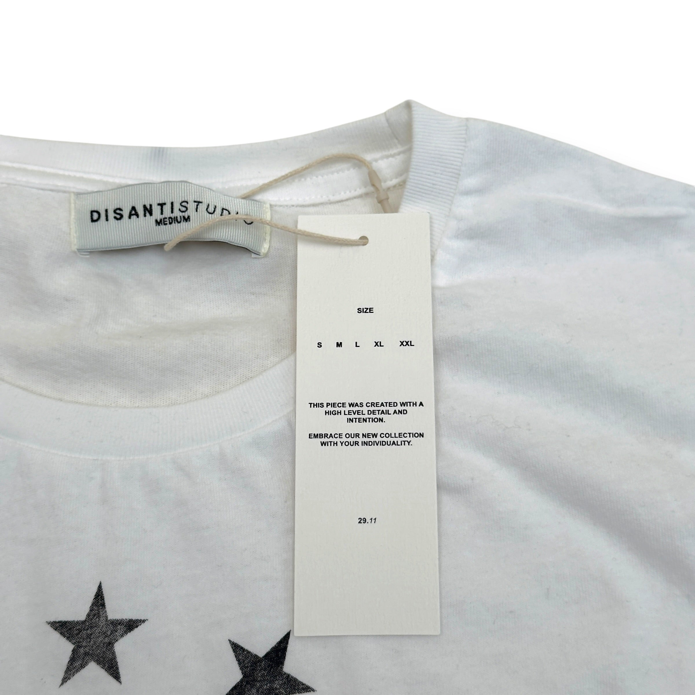 DI SANTI STUDIO SAVED BY GRACE CROPPED T-SHIRT WHITE M