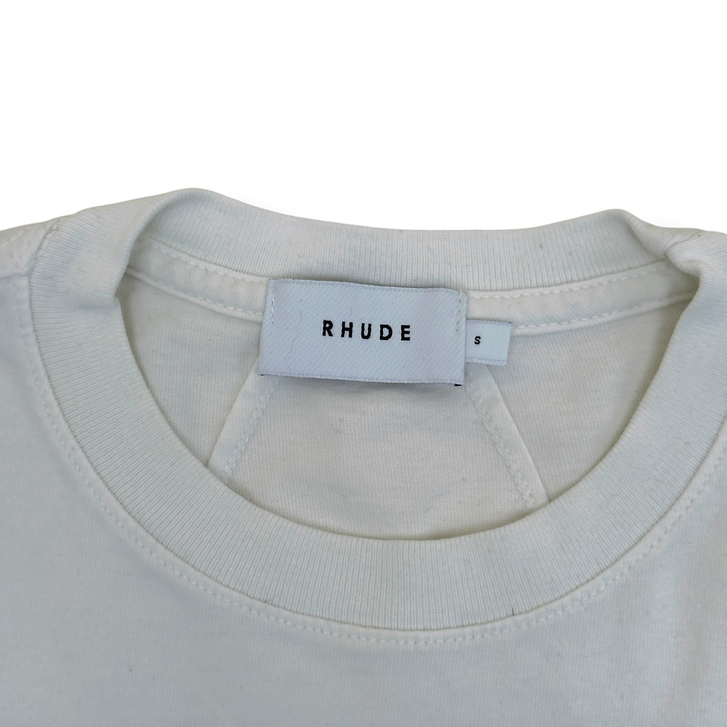 RHUDE MONACO T-SHIRT WHITE S