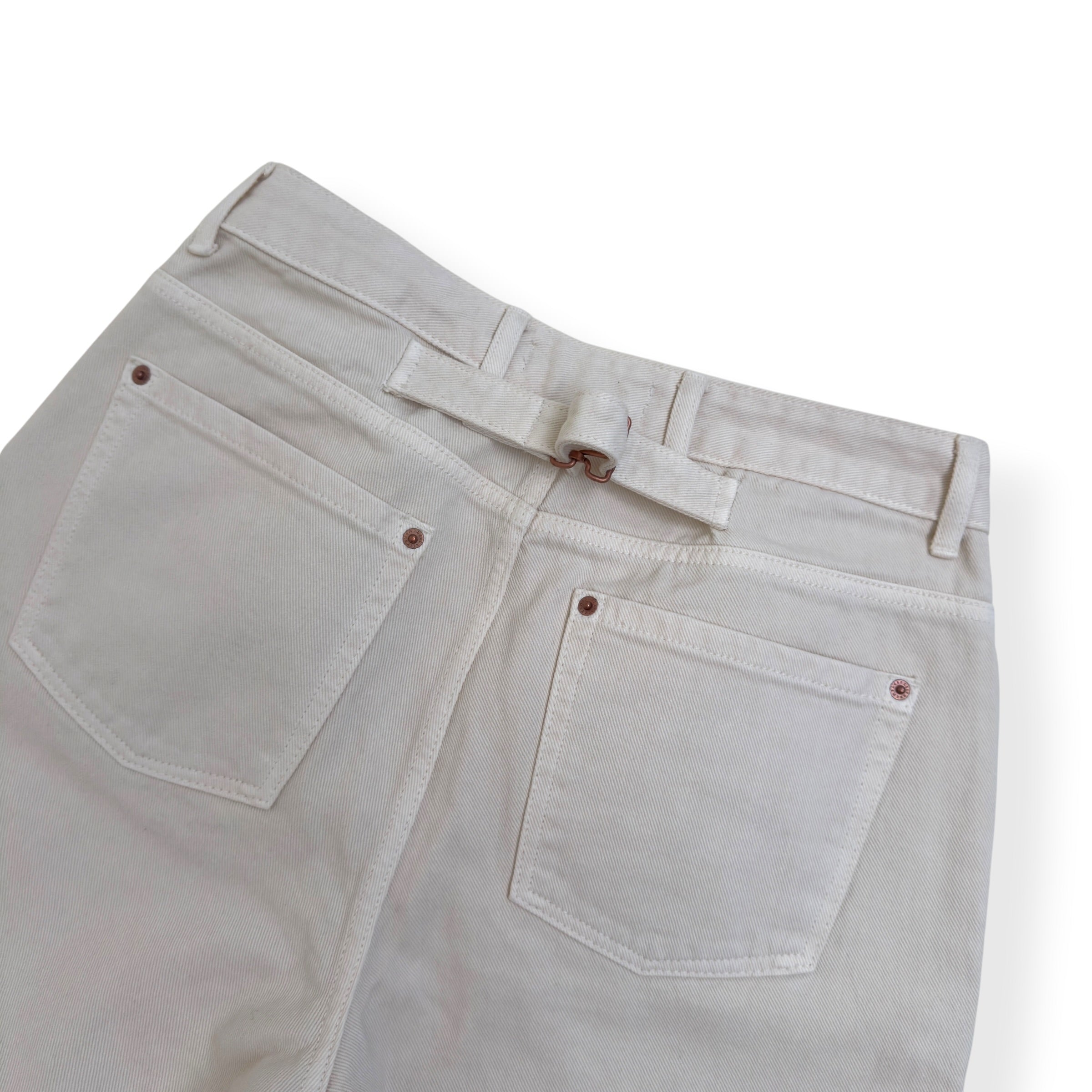 LE17SEPTEMBRE ONE TUCK WIDE DENIM JEANS IVORY 46 / XS