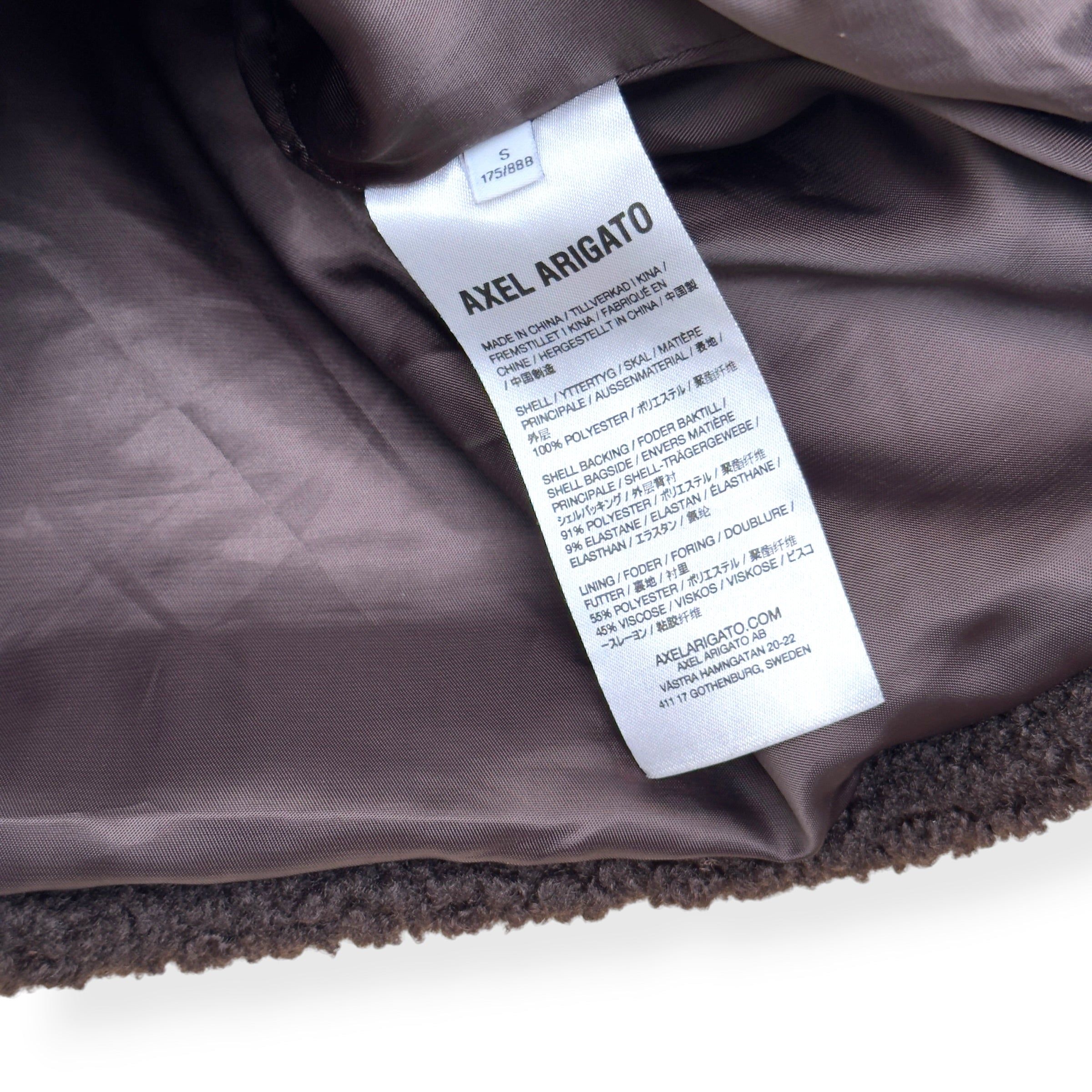 AXEL ARIGATO NOMAD FLEECE JACKET BROWN S
