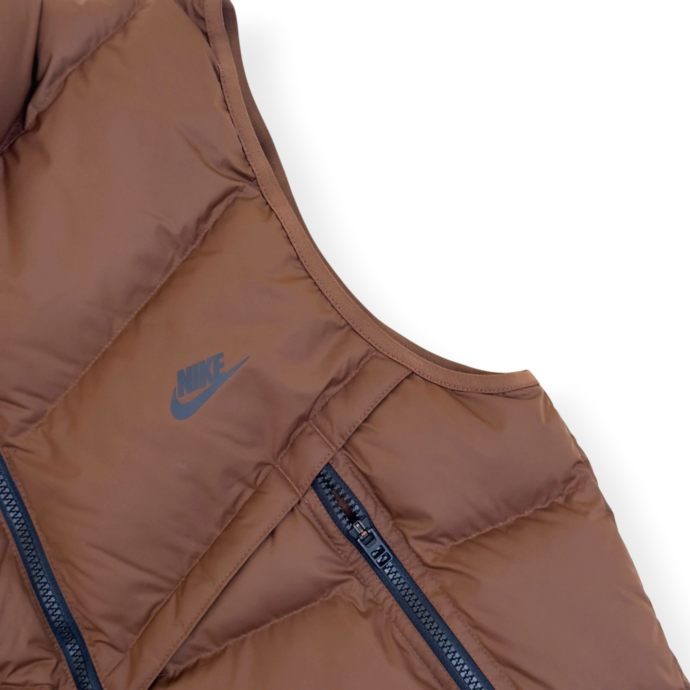 NIKE STORM-FIT WINDRUNNER PUFFER GILET BROWN M