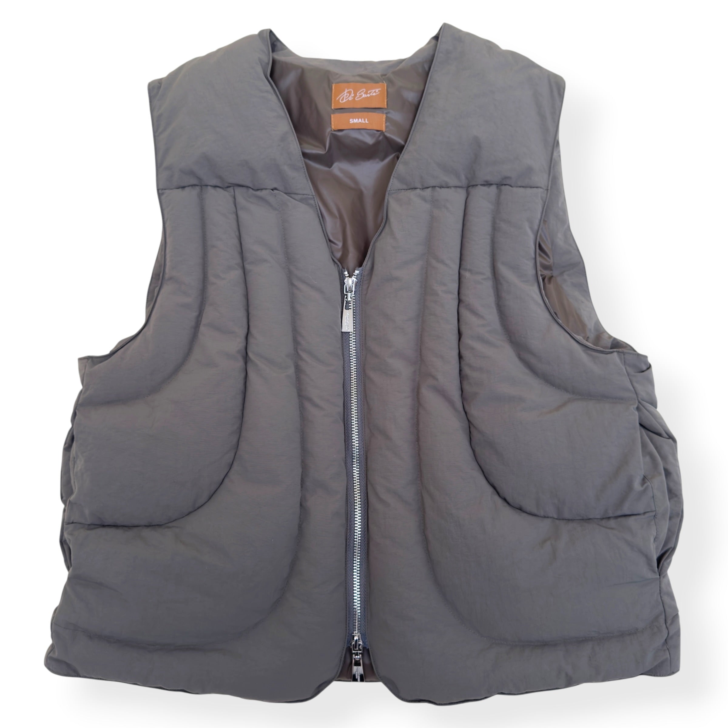 DI SANTI STUDIO PUFFER GILET GREY S