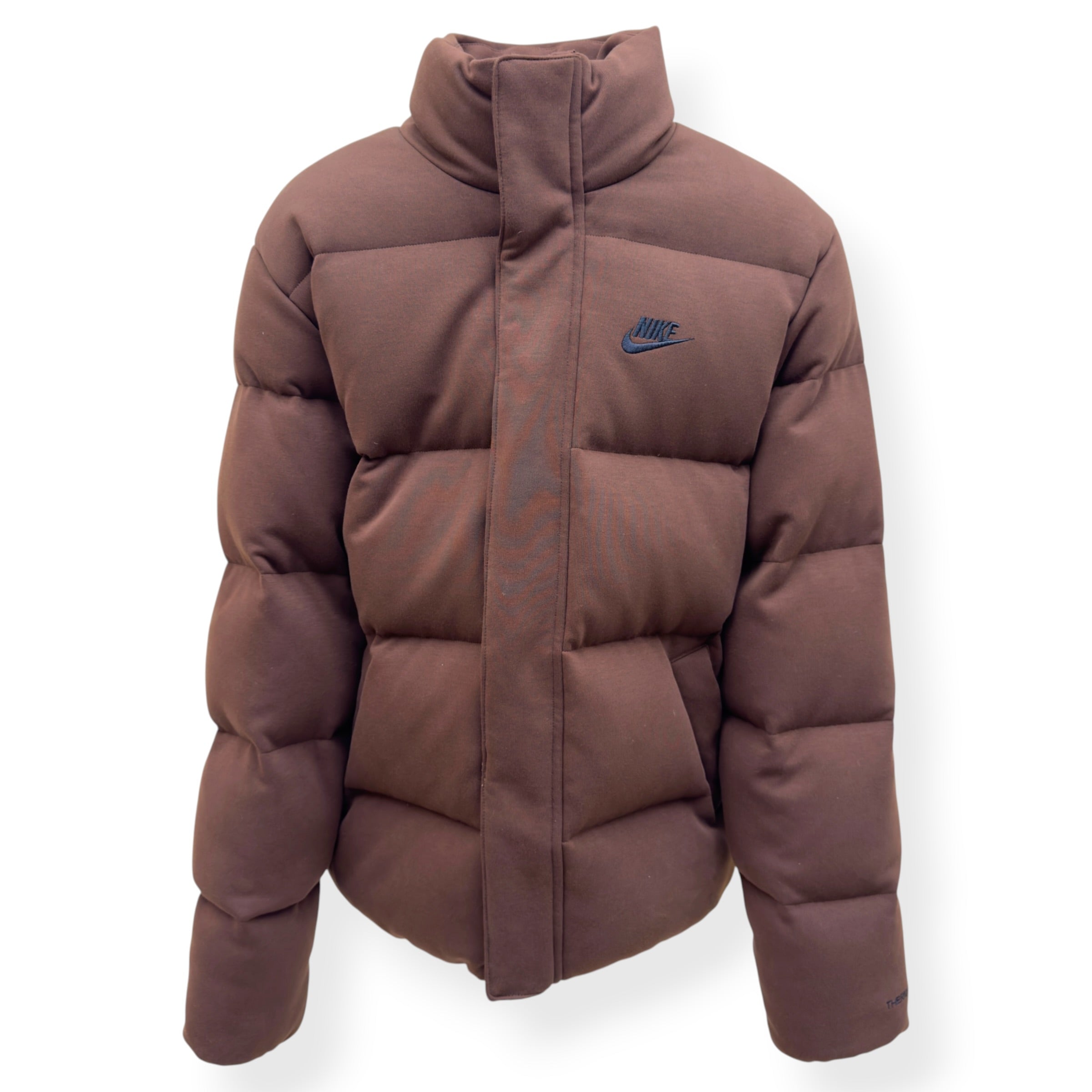 NIKE THERMA-FIT PUFFER JACKET BROWN S