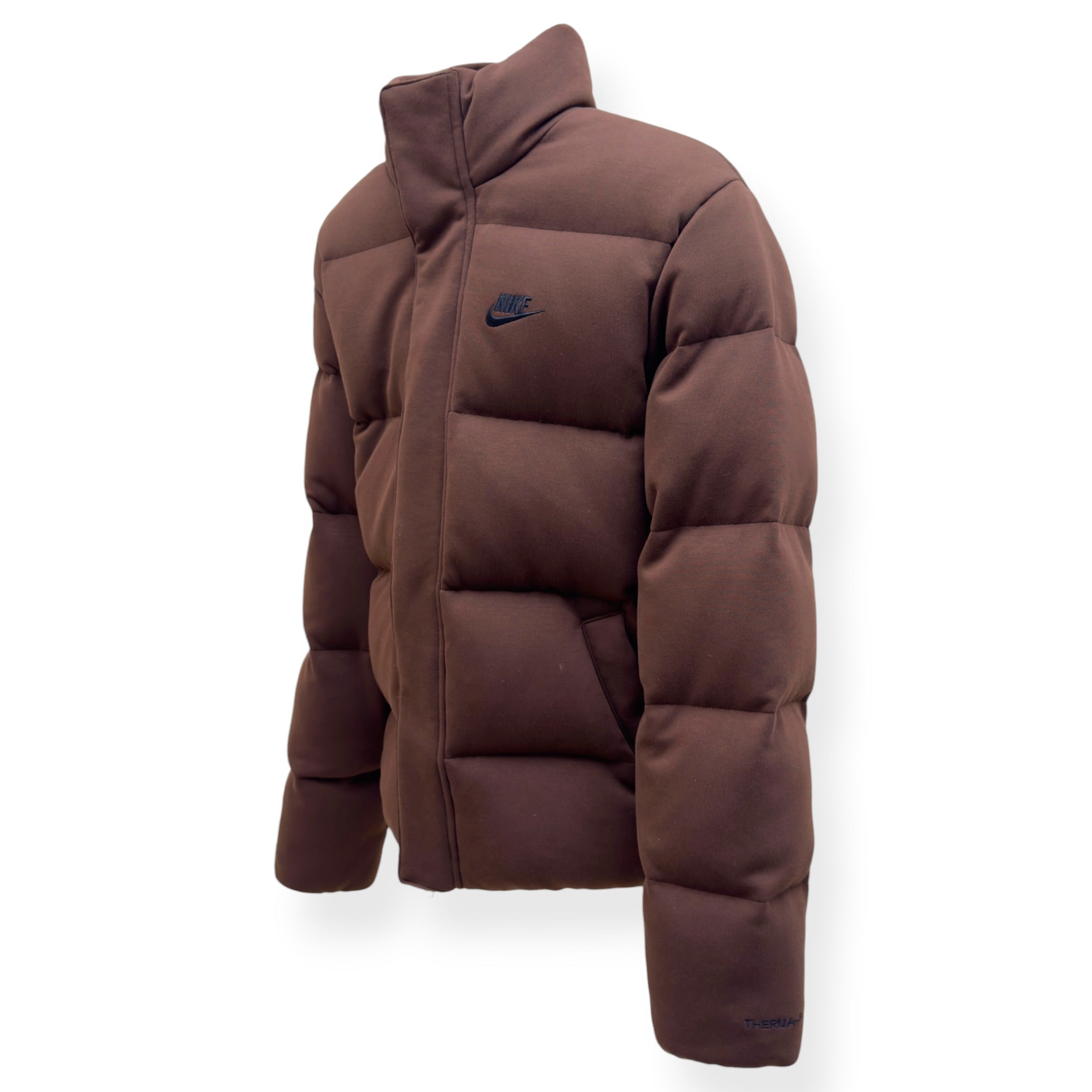 NIKE THERMA-FIT PUFFER JACKET BROWN S