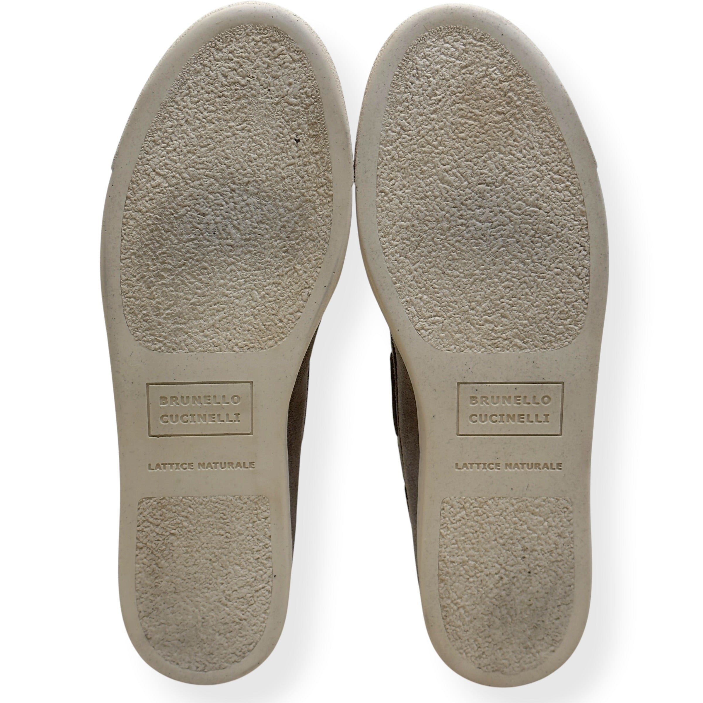 BRUNELLO CUCINELLI SUEDE TASSEL LOAFER SNEAKER TAUPE 45 / UK11