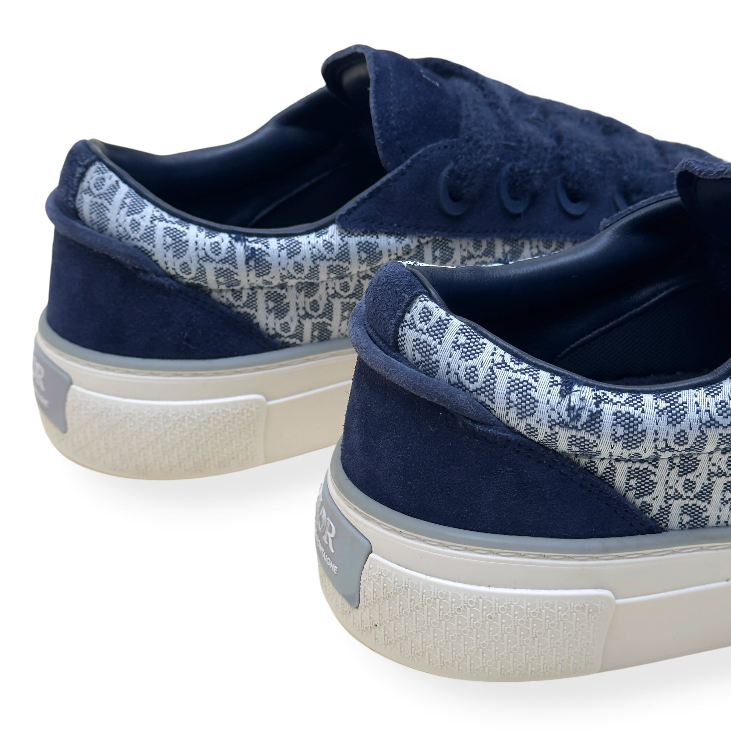 DIOR B33 LOW TOP OBLIQUE CANVAS SNEAKER BLUE 44 / UK10