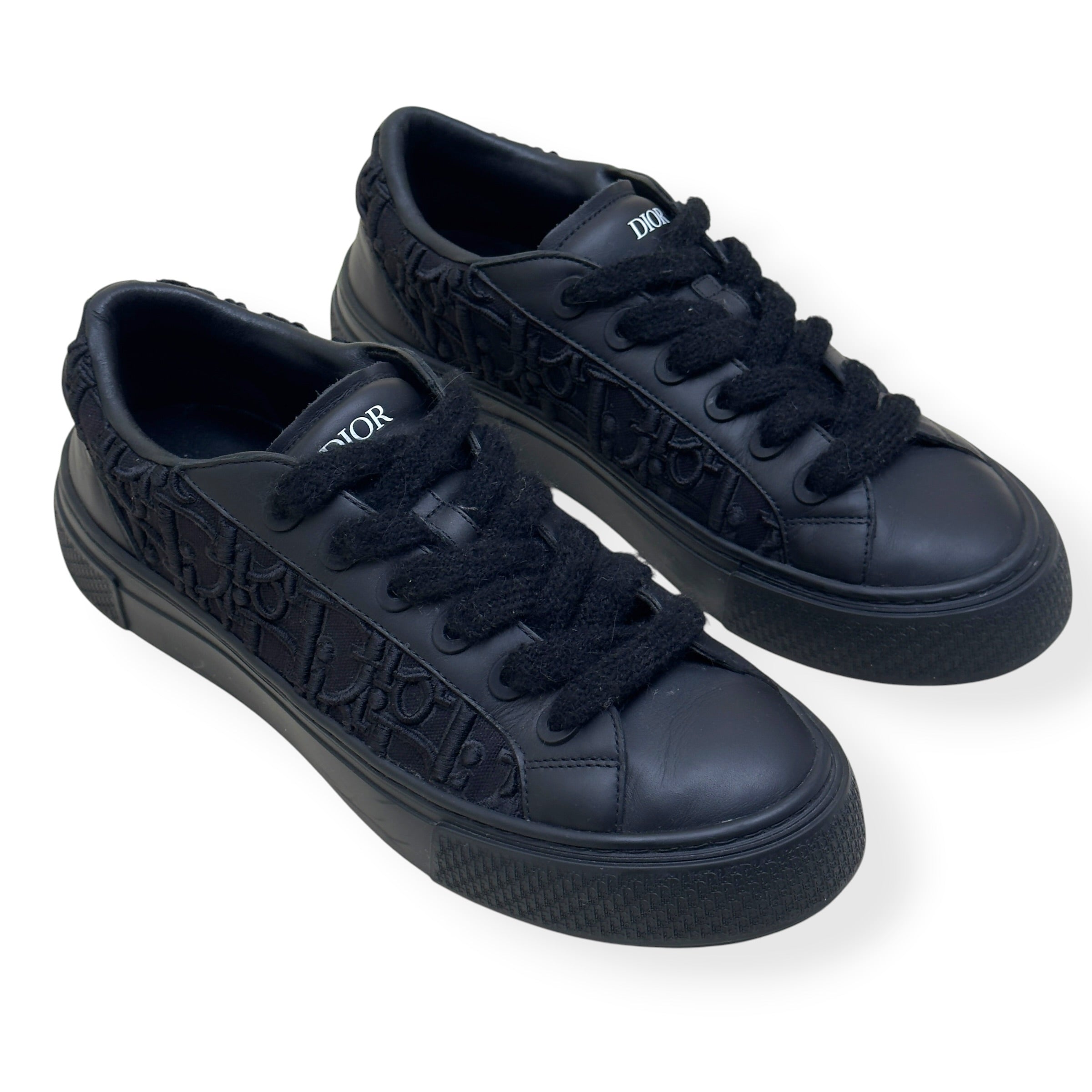 DIOR B33 LOW TOP OBLIQUE JACQUARD SNEAKER BLACK 45 / UK11