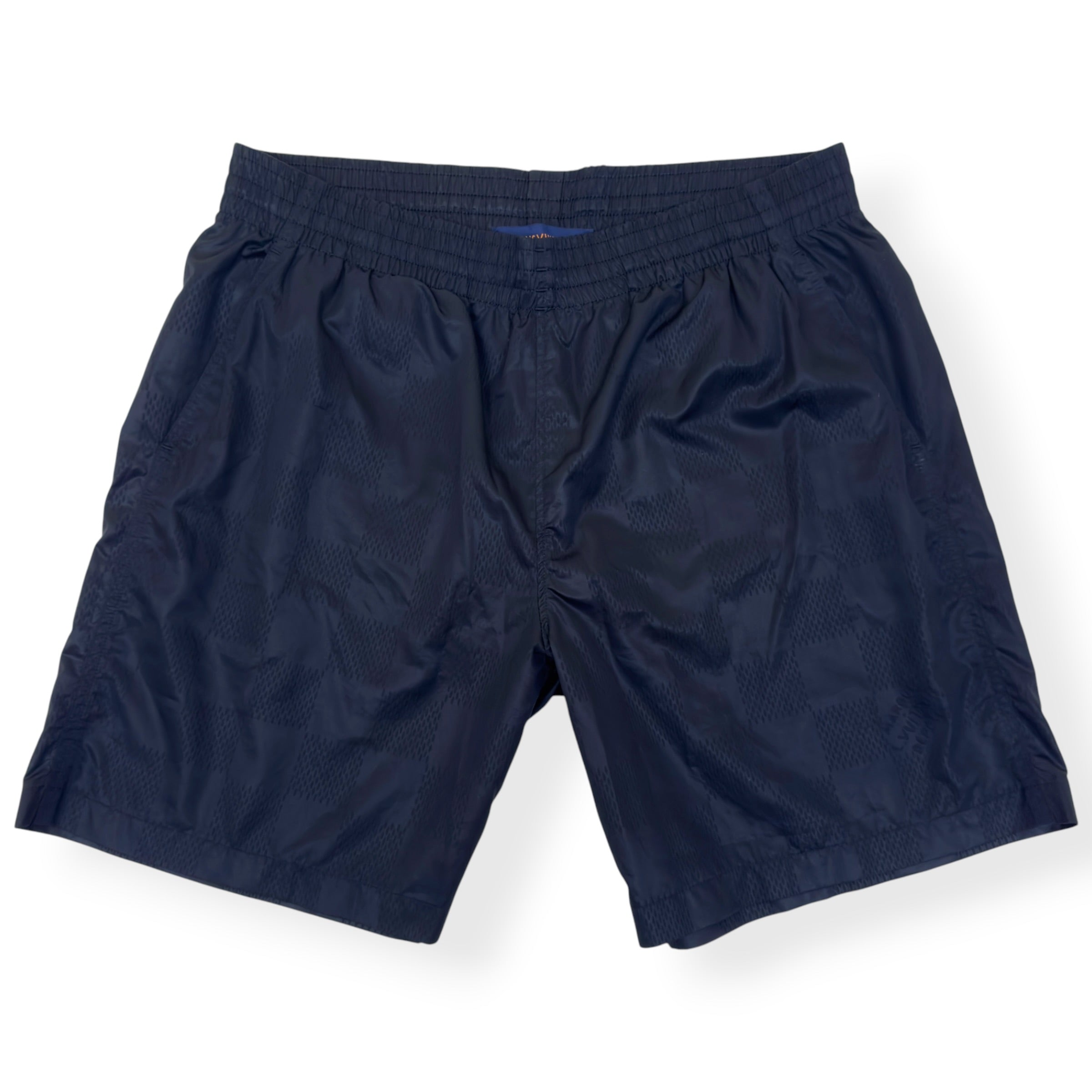 LOUIS VUITTON DAMIER NYLON SWIM SHORTS BLACK XL