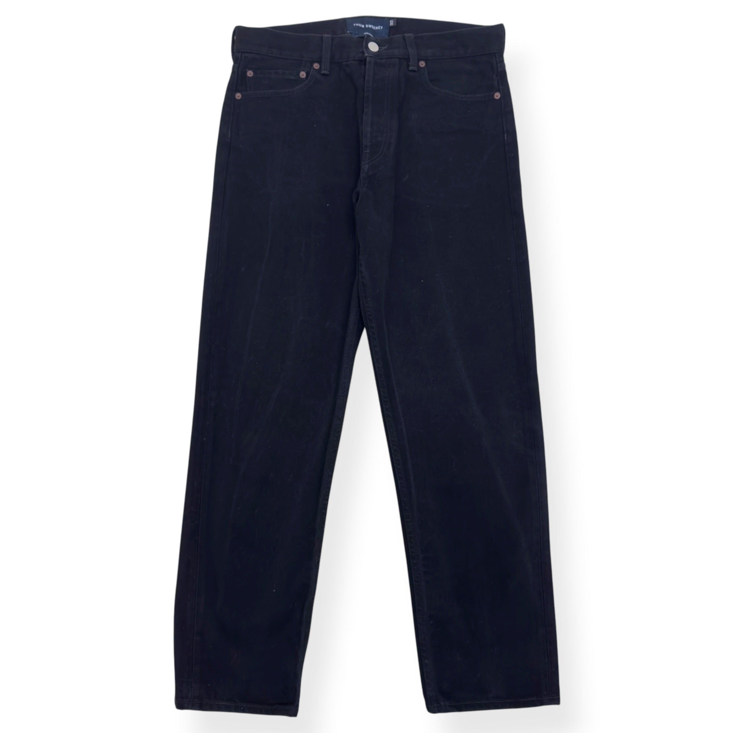 THOM SWEENEY DENIM EASY FIT JEANS BLACK 32 / M
