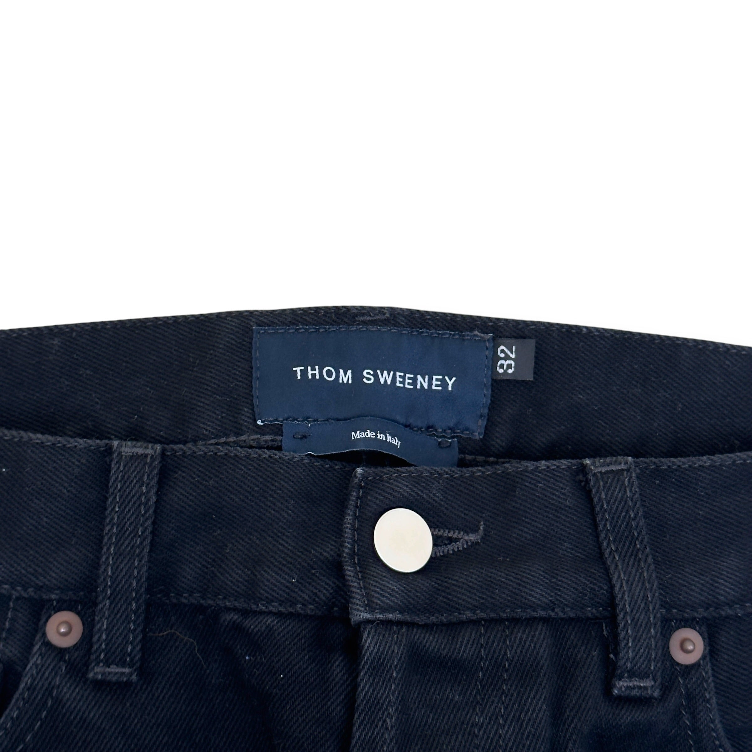 THOM SWEENEY DENIM EASY FIT JEANS BLACK 32 / M