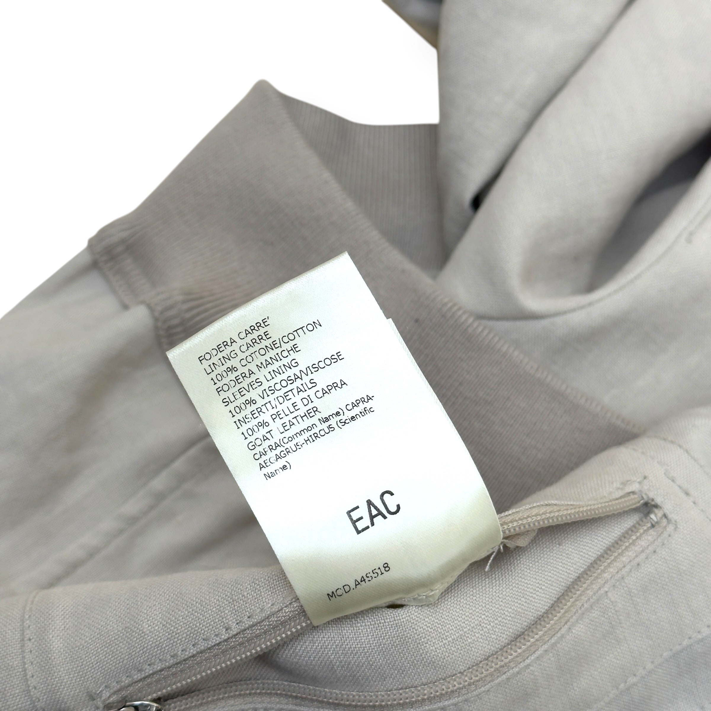 THOM SWEENEY LINEN BESPOKE BUTTON-UP JACKET STONE 50 / M