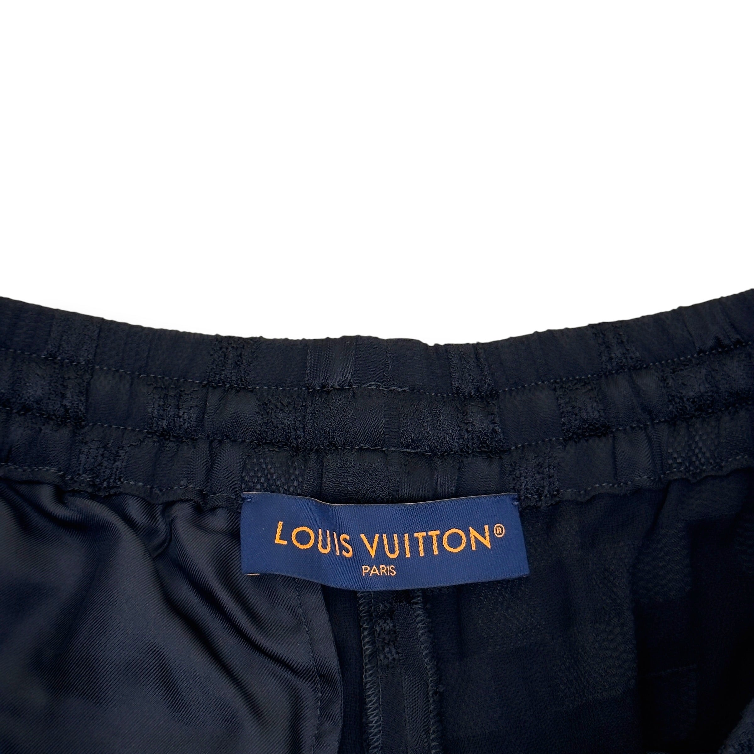 LOUIS VUITTON DAMOFLAGE SILK SHORTS BLACK 52 / XL