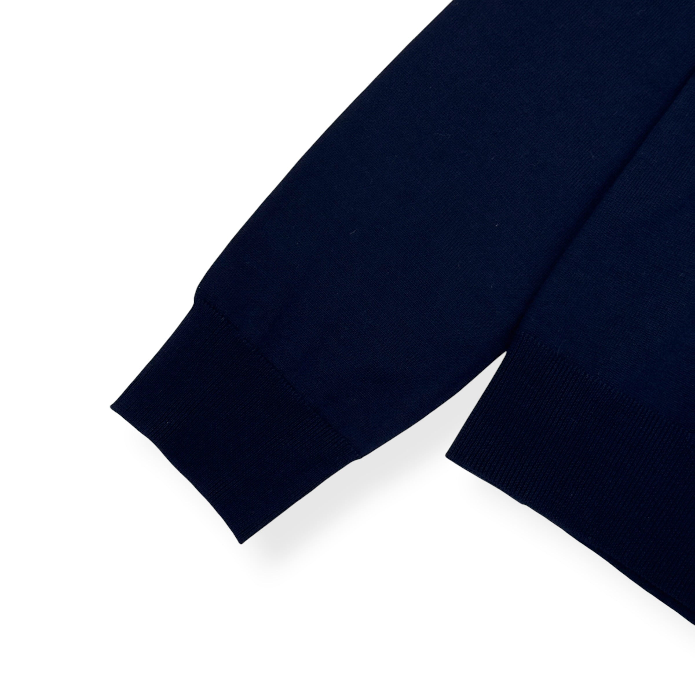 SANDRO PARIS WOOL ROLL NECK SWEATER NAVY L