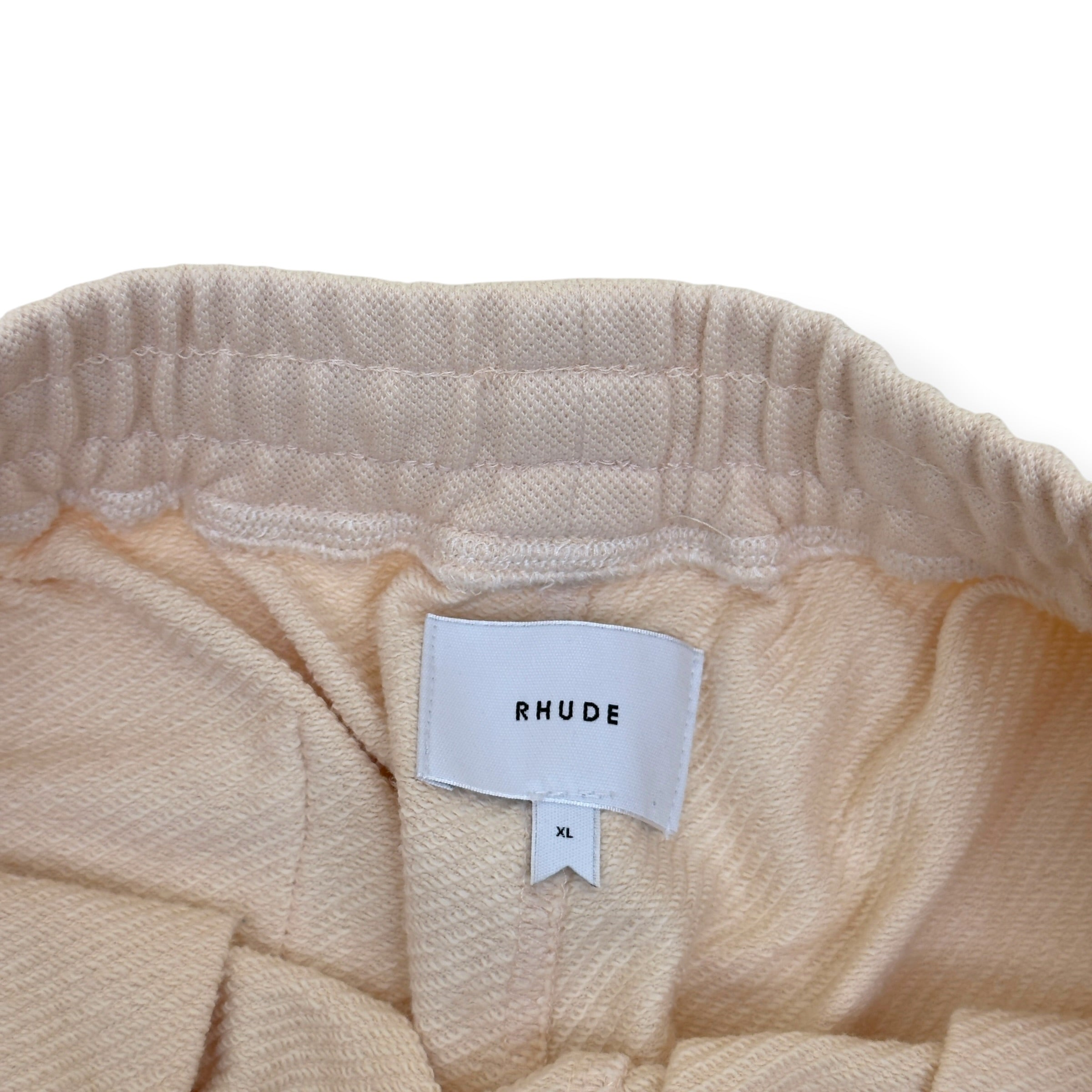 RHUDE EMRODERED LOGO SHORTS SAND XL