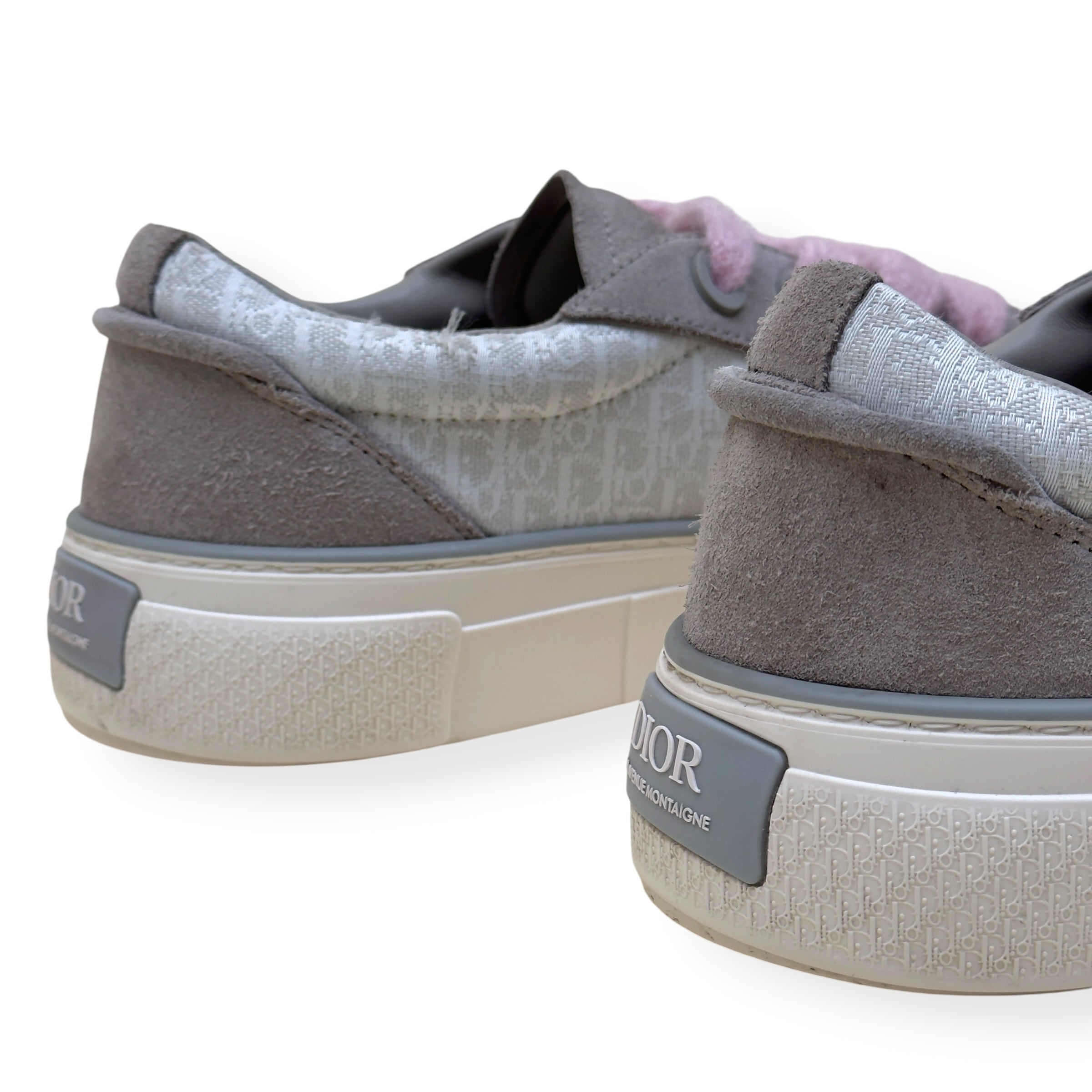 DIOR B33 OBLIQUE SNEAKER GREY / PINK 44 / UK10