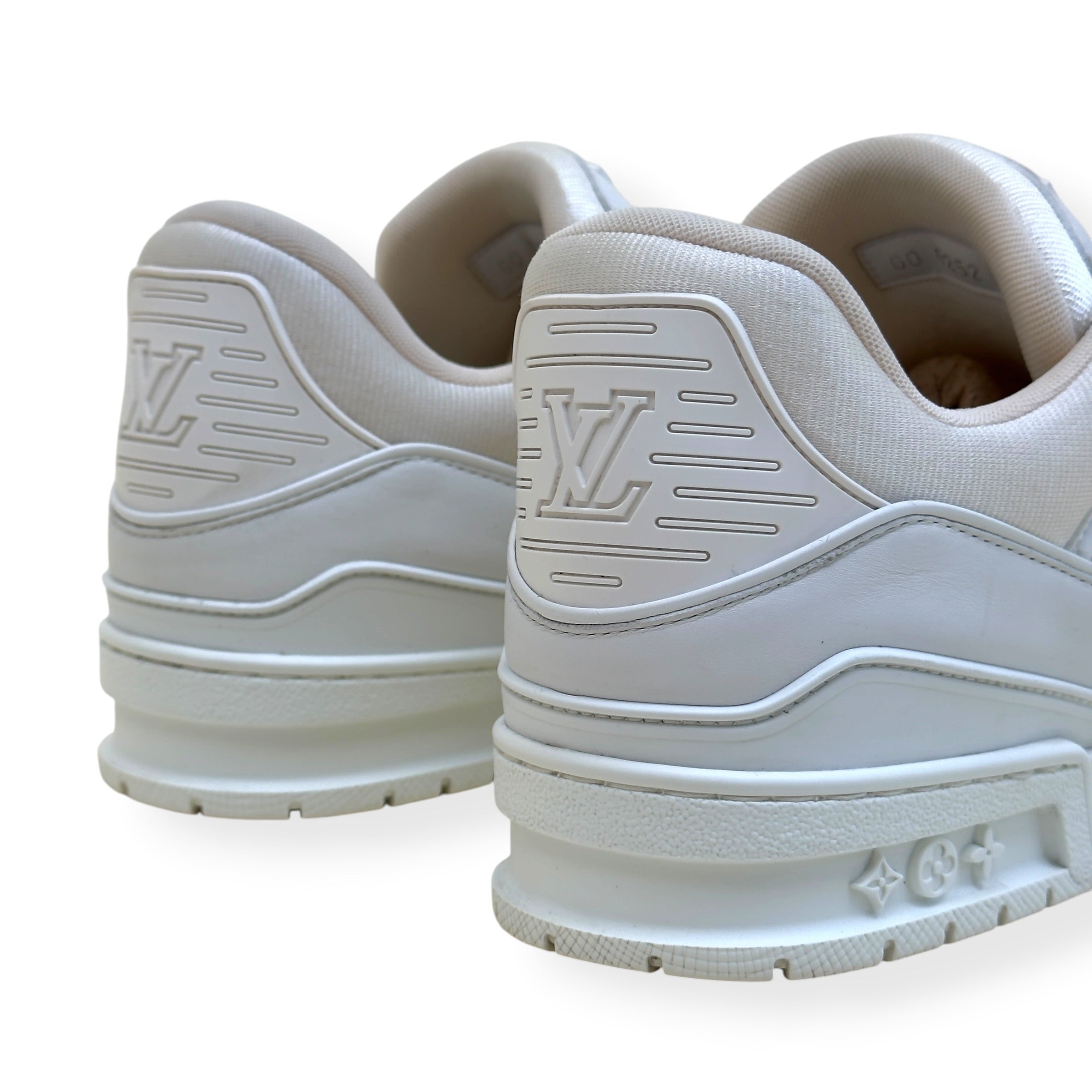 LOUIS VUITTON LEATHER LV TRAINER WHITE UK8.5