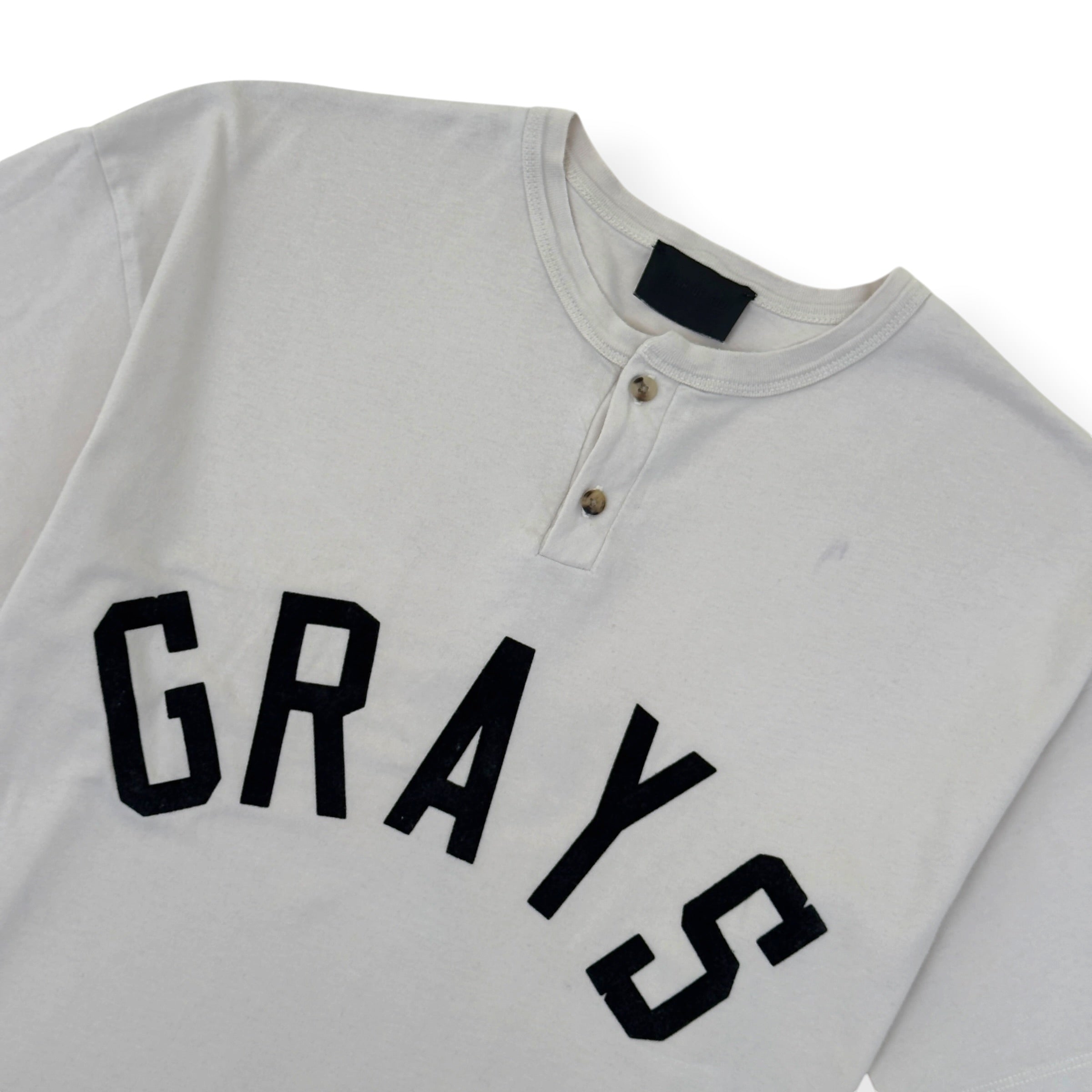 FEAR OF GOD GRAYS HENLEY T-SHIRT CREAM / BLACK S