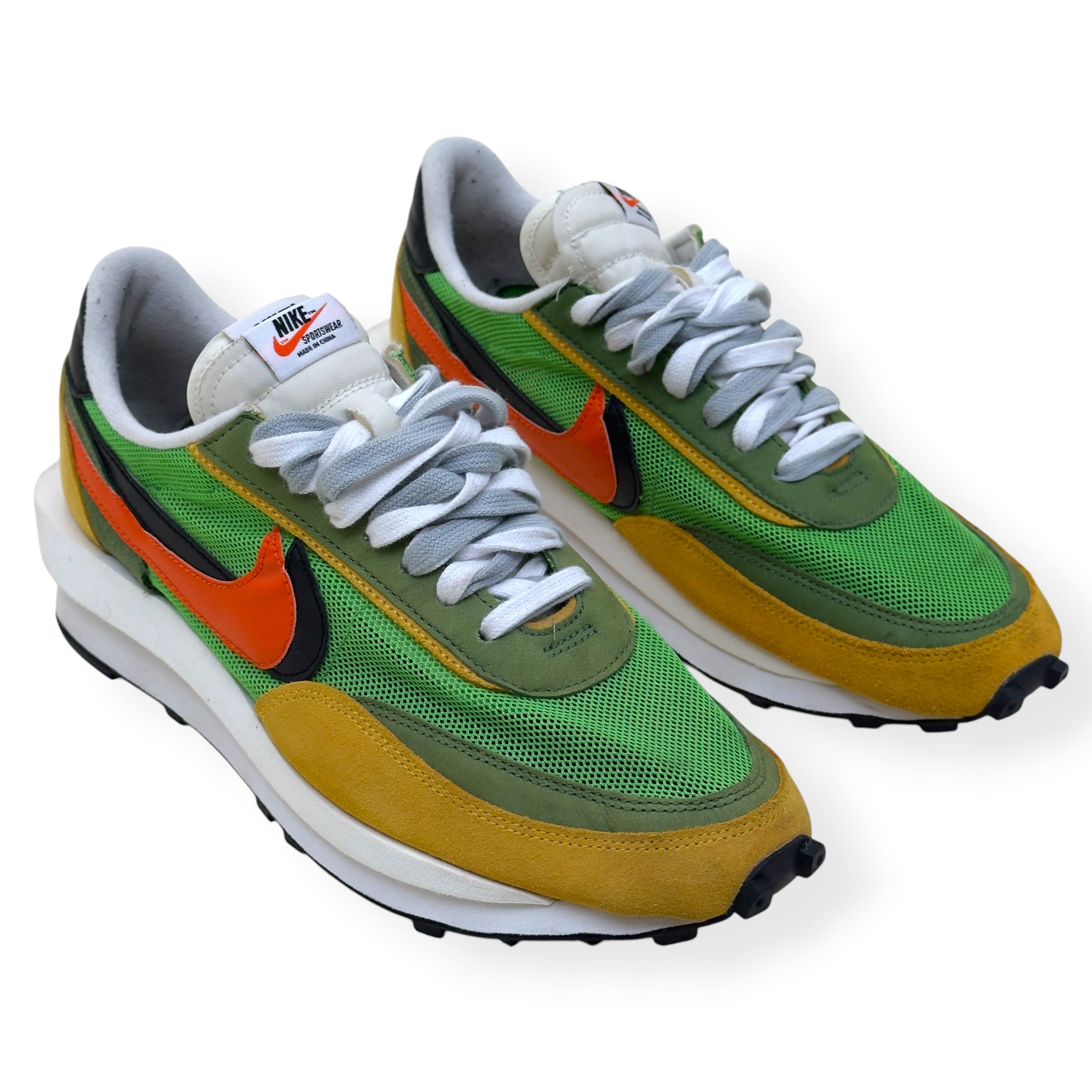 NIKE X SACAI LDWAFFLE SNEAKER GREEN GUSTO UK10.5