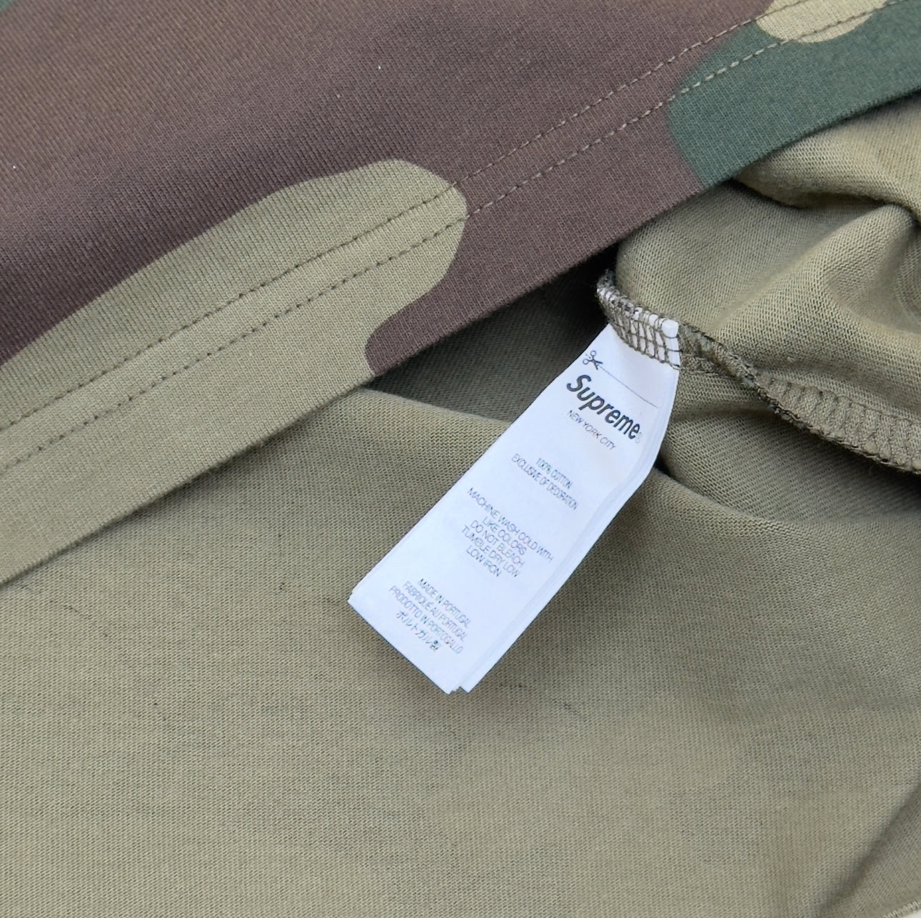 SUPREME BOX LOGO T-SHIRT WOODLAND CAMO L