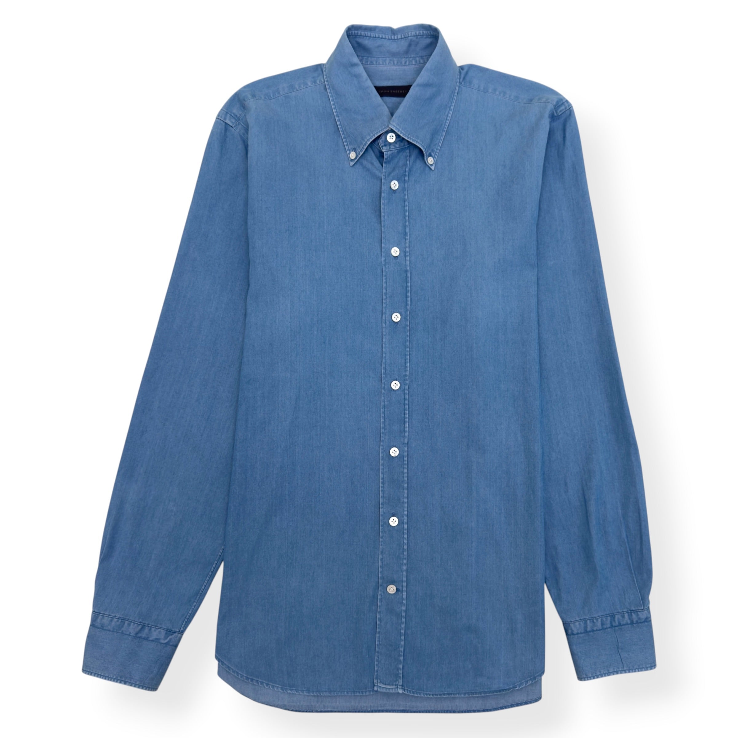 THOM SWEENEY COTTON SHIRT BLUE 17” / XL
