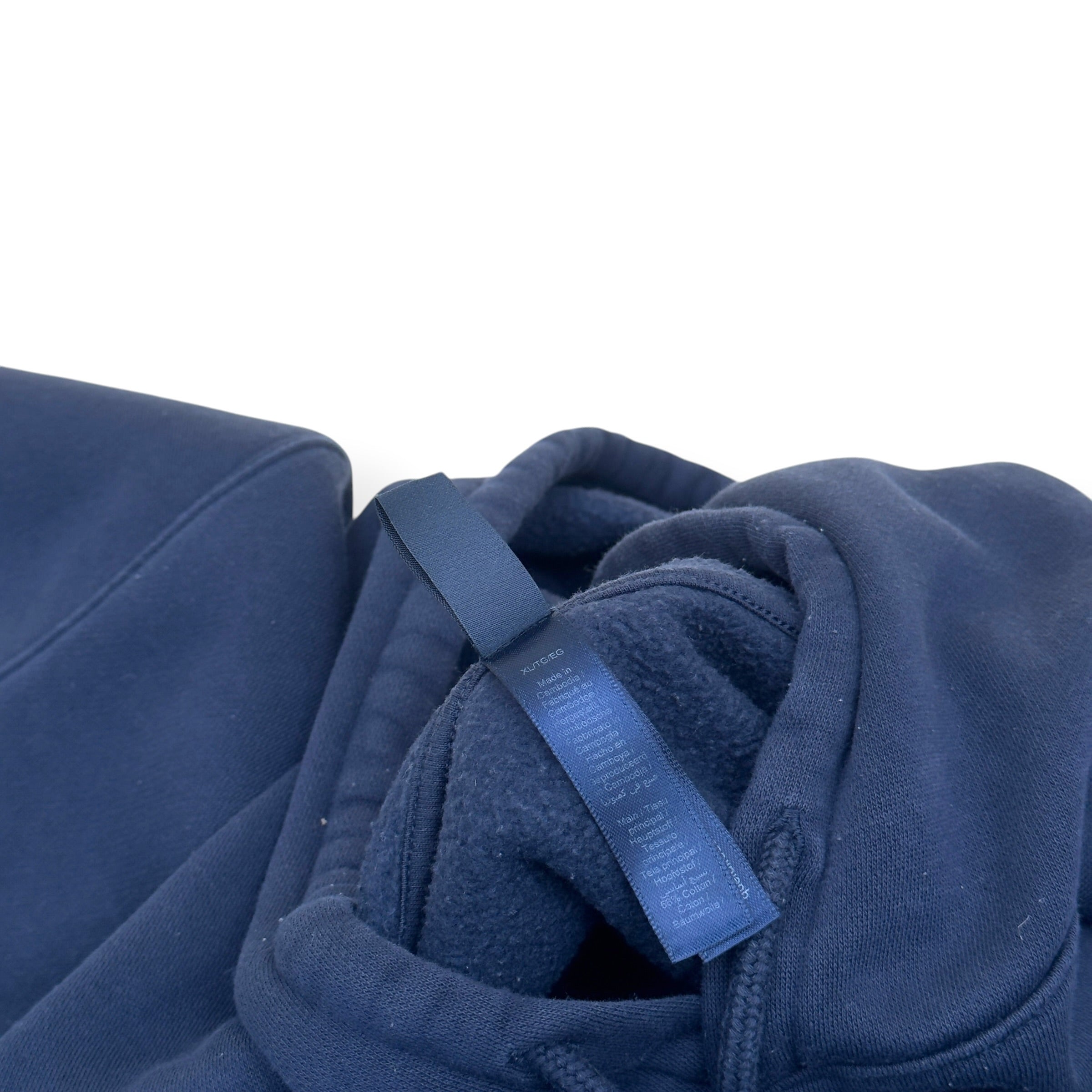 SKIMS FLEECE LOUNGE RELAXED HOODIE NAVY XL