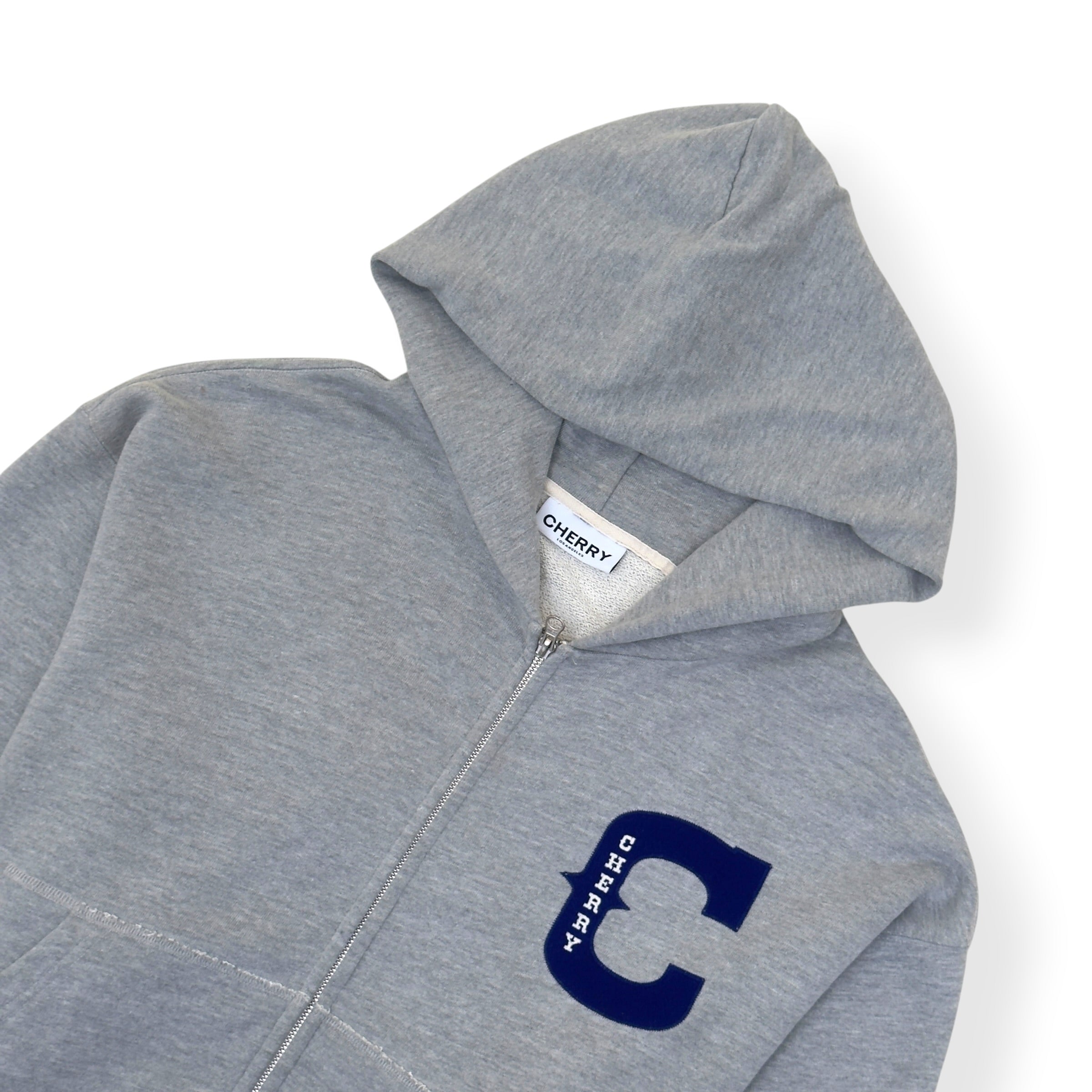 CHERRY LA ZIP-UP HOODIE GREY / BLUE XL