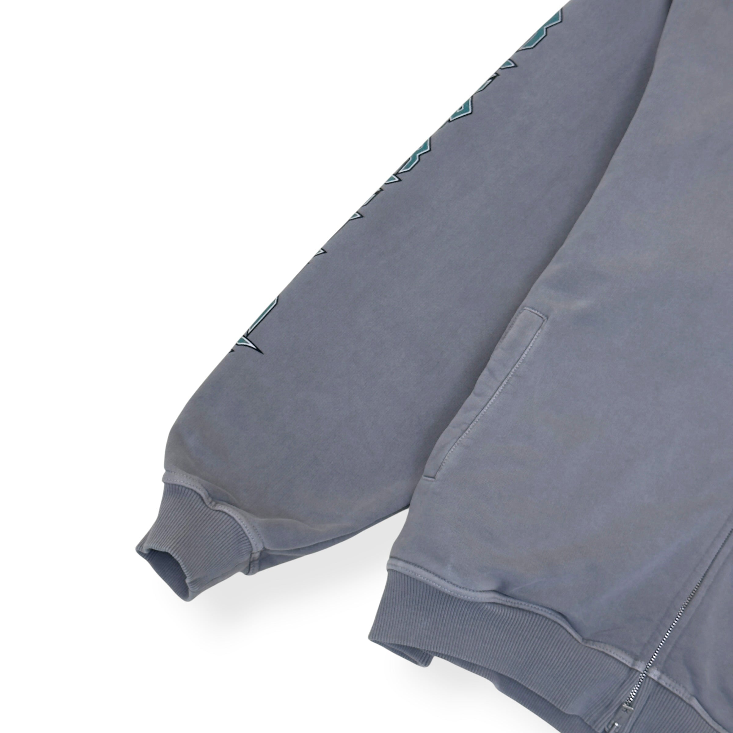 REPRESENT ROCK LOGO ZIP-UP HOODIE GREY XL