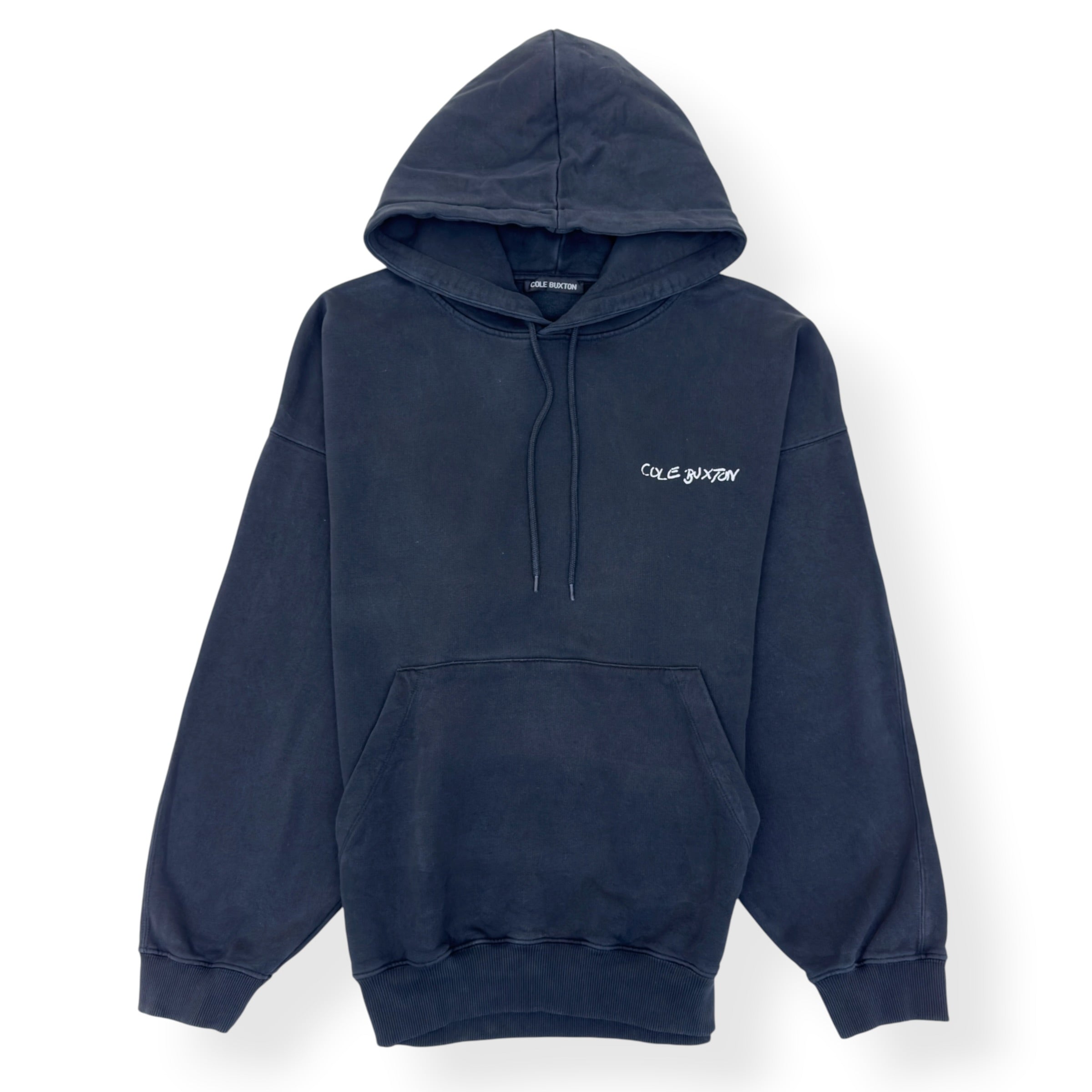 COLE BUXTON GRAPHIC PRINT HOODIE BLACK / WHITE L