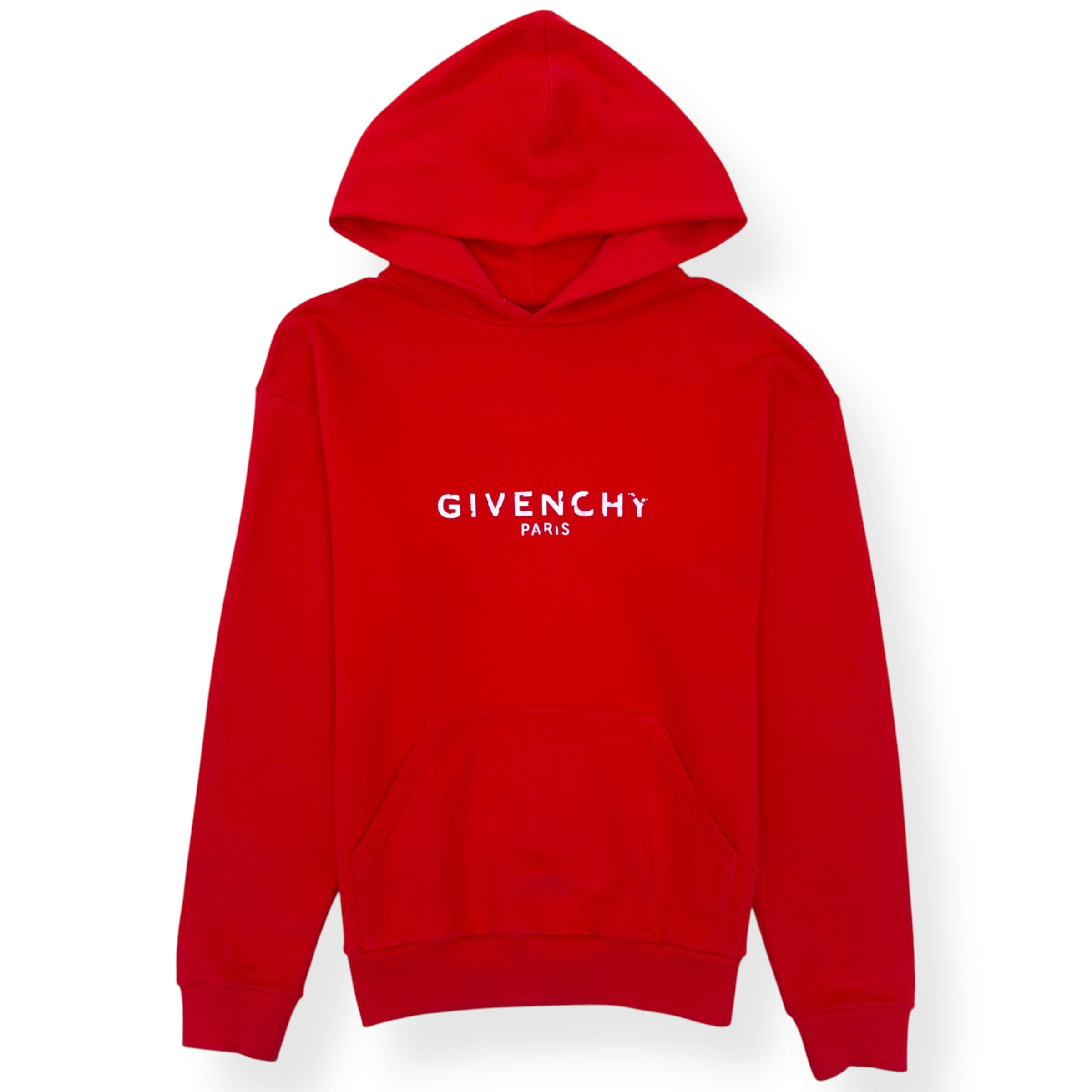 GIVENCHY LOGO HOODIE RED XS