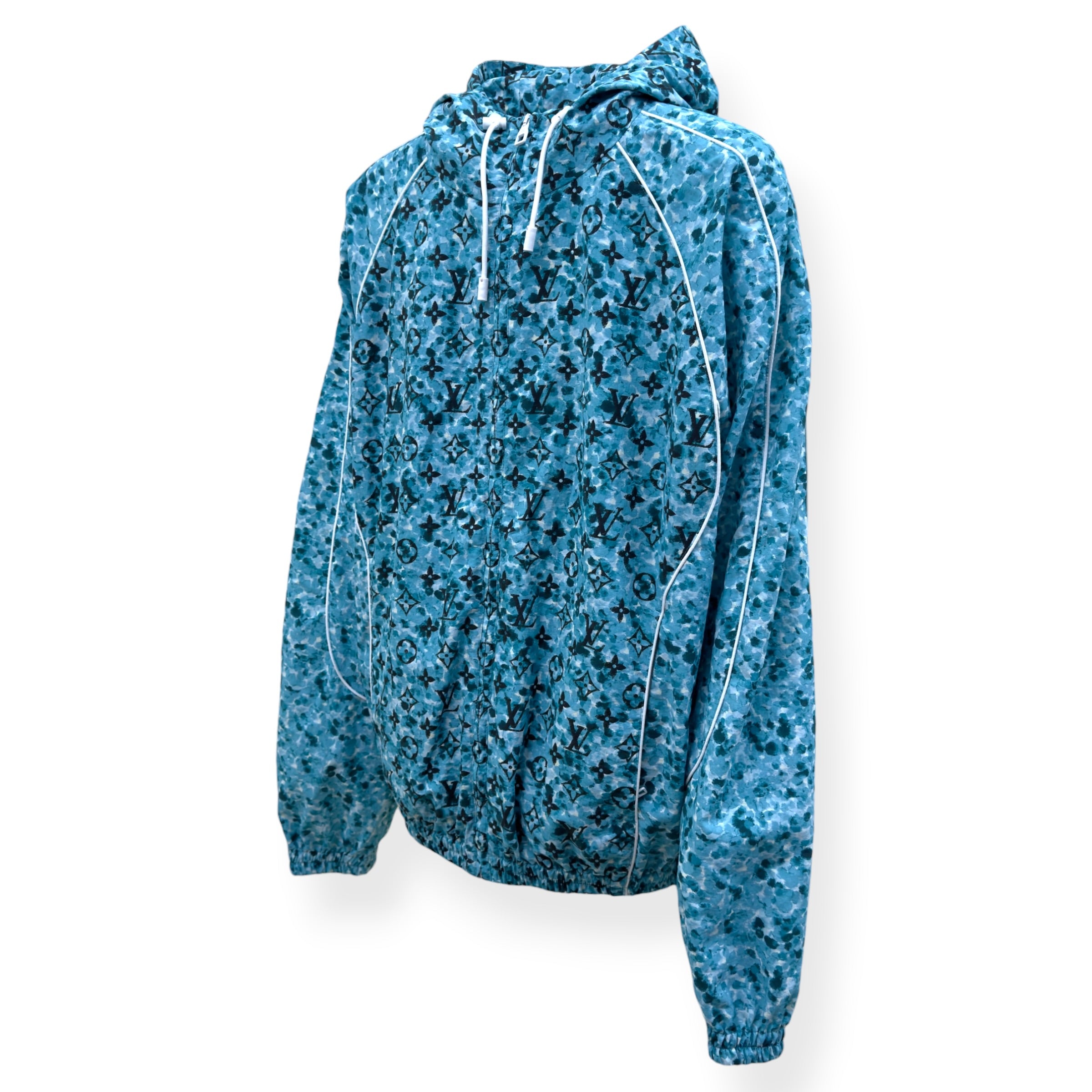 LOUIS VUITTON POINTILLISM MONOGRAM WINDBREAKER JACKET BLUE 50 / M