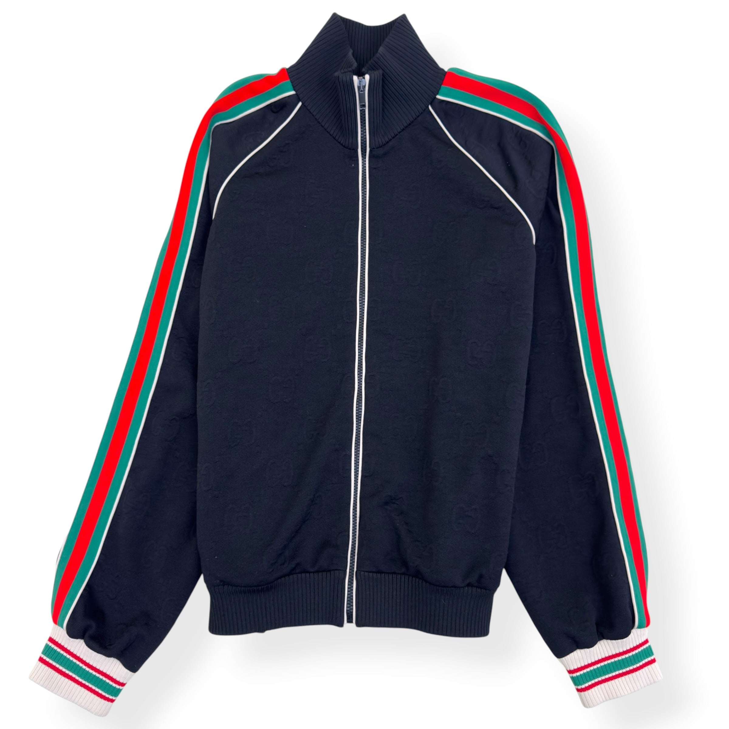 GUCCI GG JACQUARD TRACK JACKET BLACK XL
