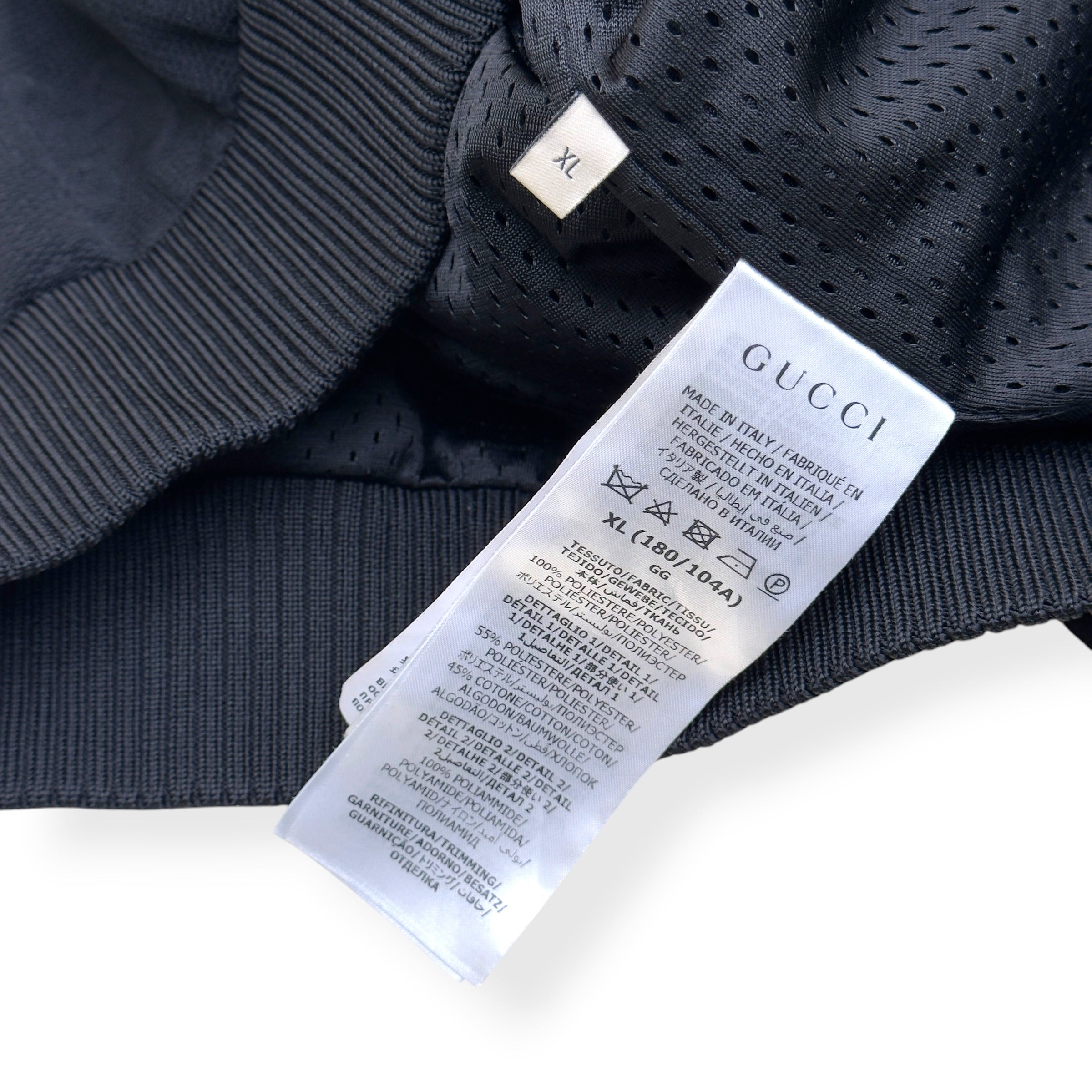 GUCCI GG JACQUARD TRACK JACKET BLACK XL