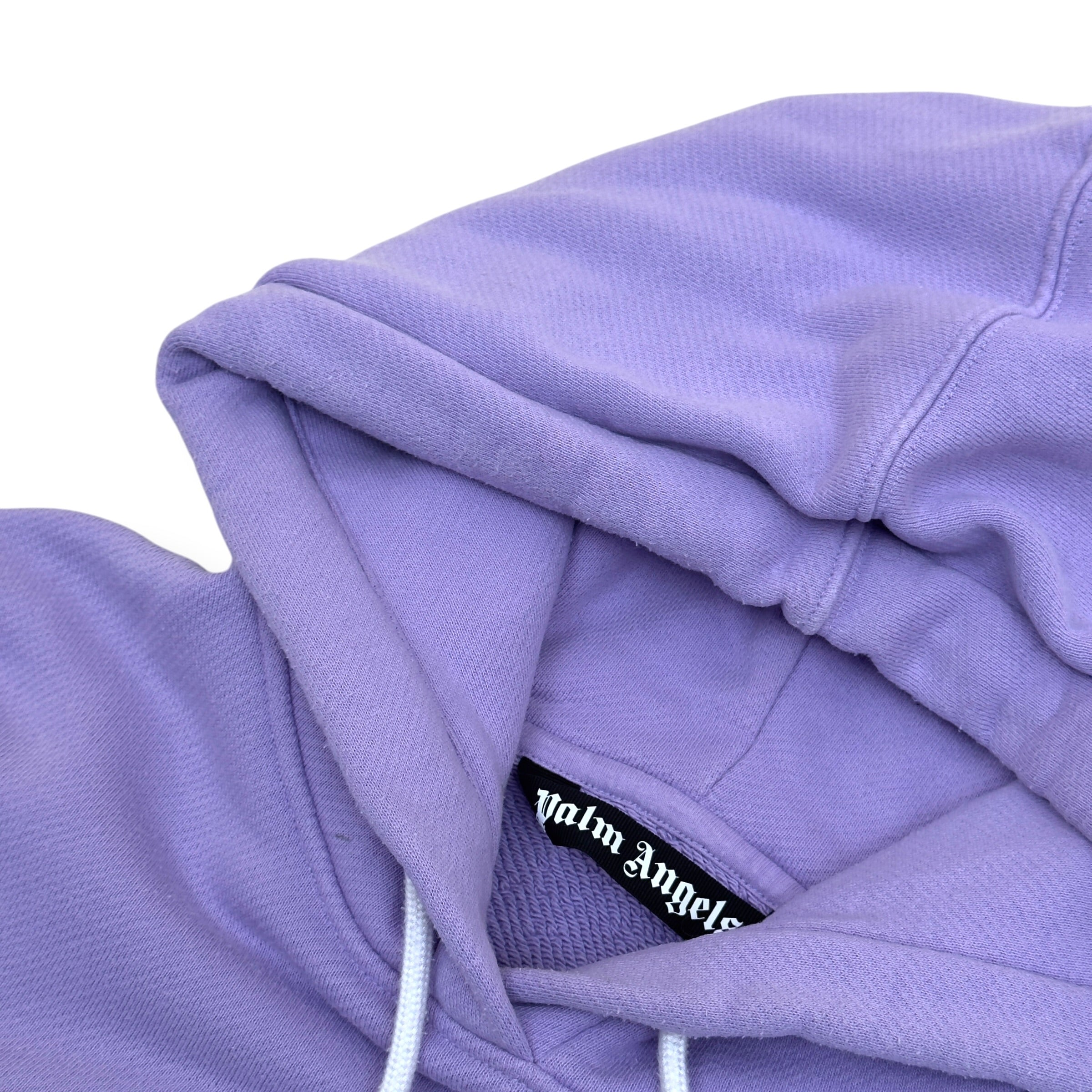PALM ANGELS TEDDY BEAR HOODIE PURPLE XL