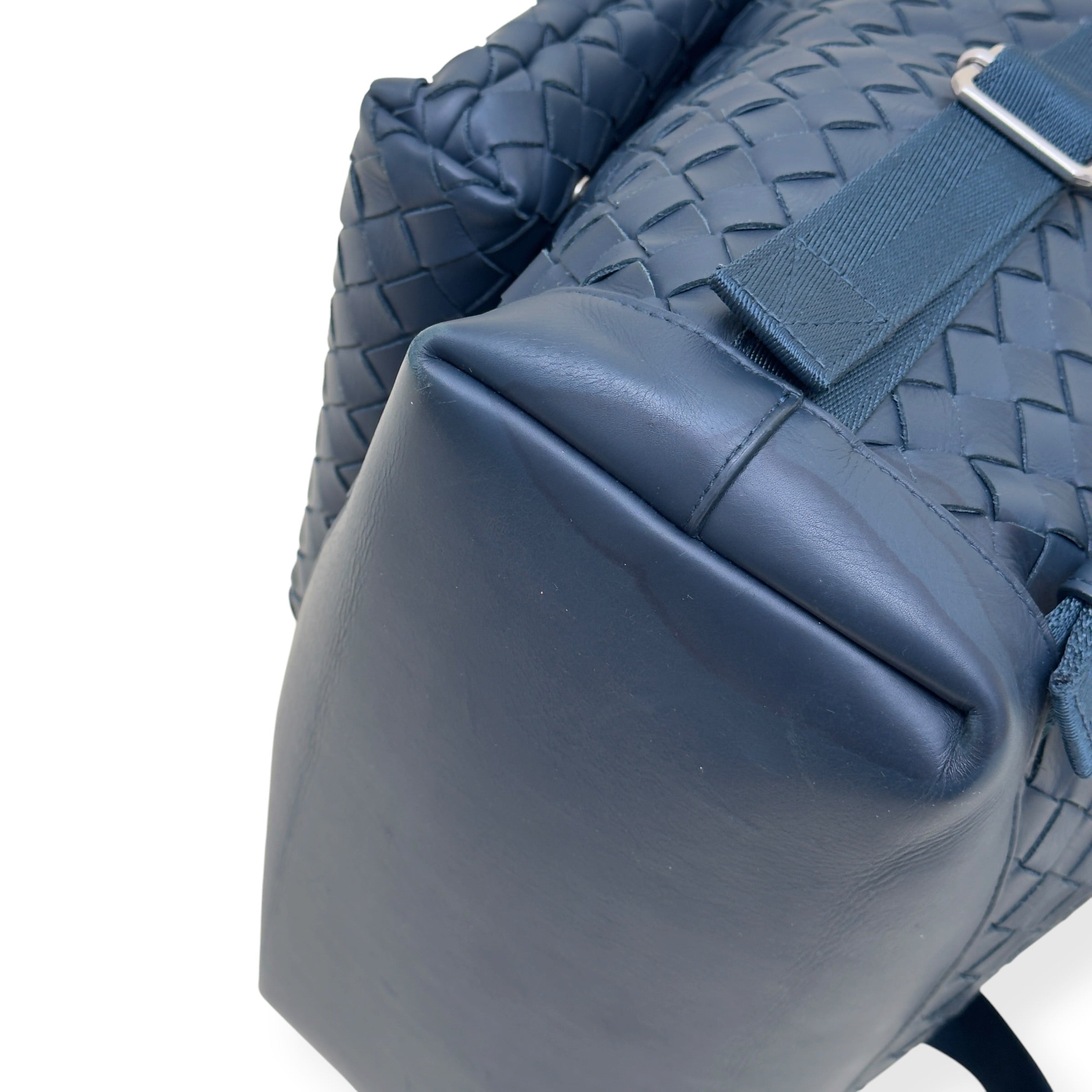 BOTTEGA VENETA CALFSKIN INTRECCIATO HYDROLOGY BACKPACK NAVY O/S