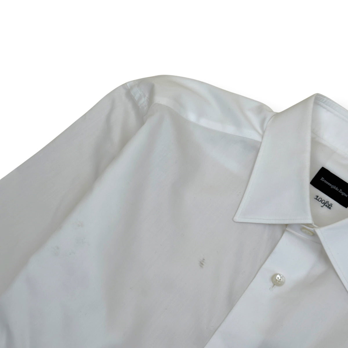 ZEGNA 100FILI COTTON SHIRT WHITE M