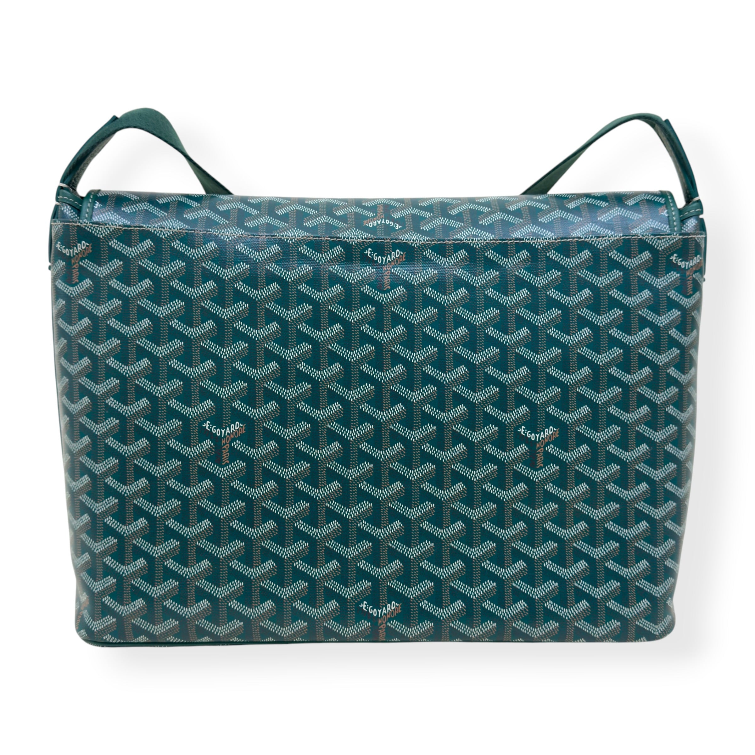 GOYARD GOYARDINE CAPETIEN MESSENGER BAG GREEN MM
