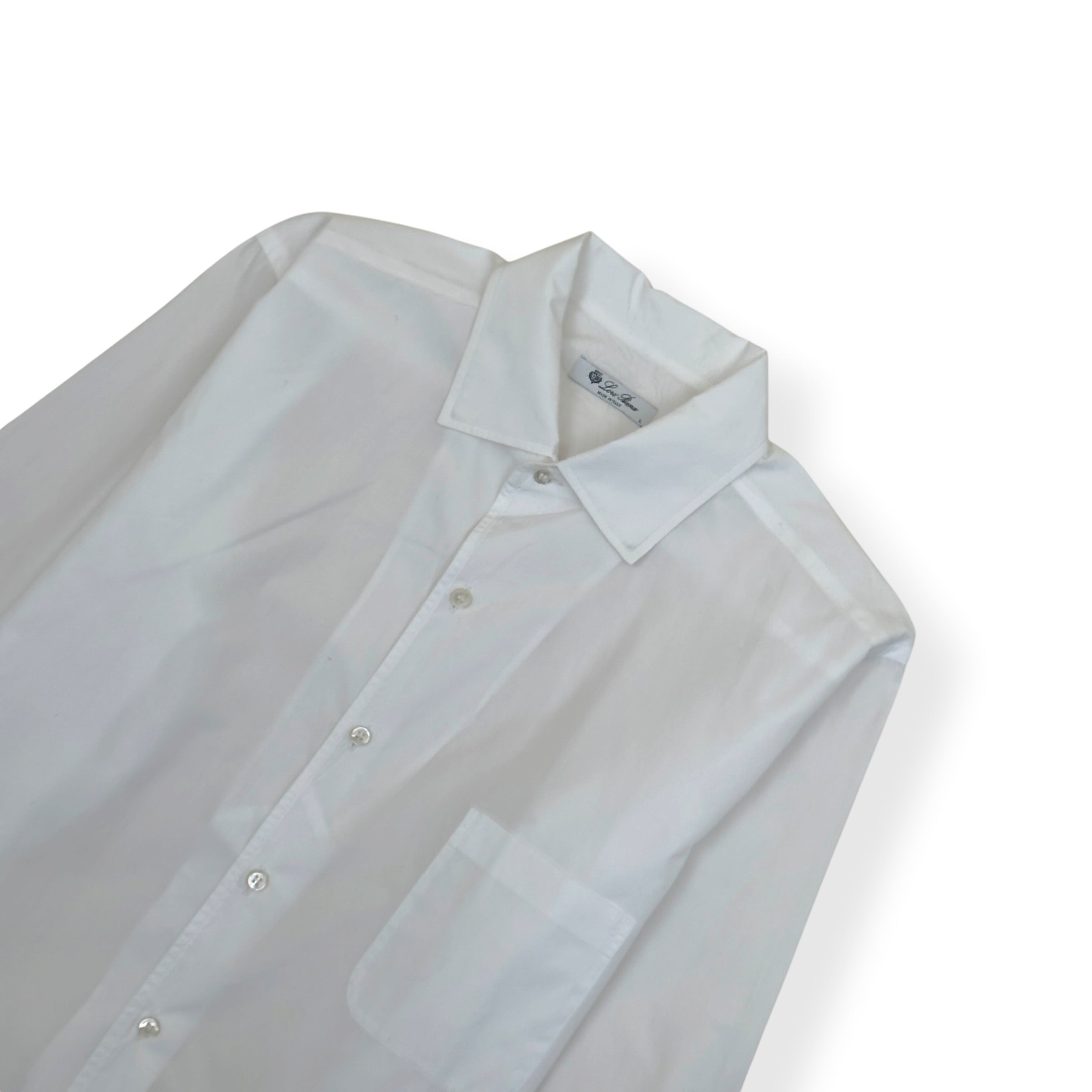 LORO PIANA COTTON SHIRT WHITE 17” / L