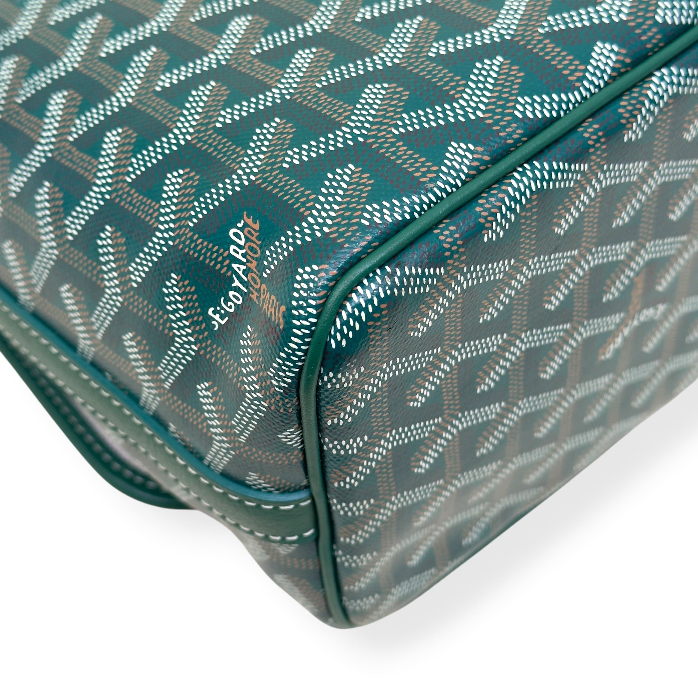 GOYARD GOYARDINE CAPETIEN MESSENGER BAG GREEN MM