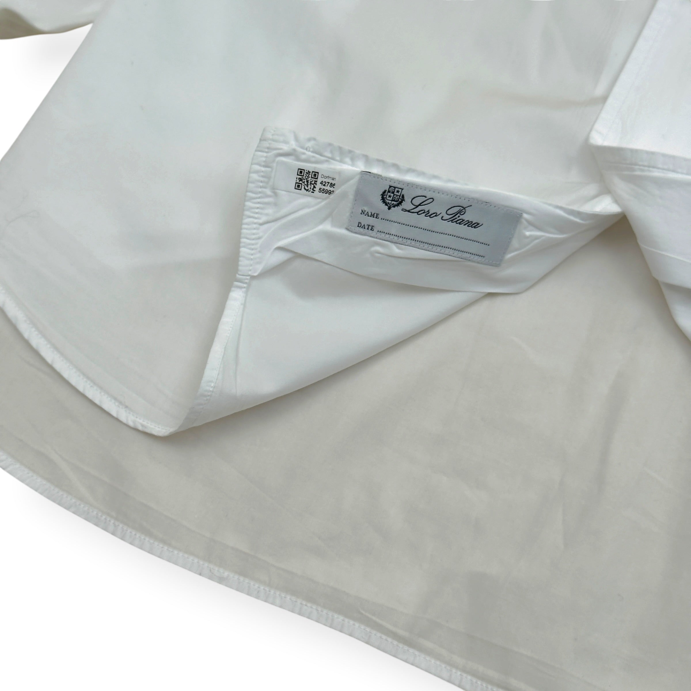 LORO PIANA COTTON SHIRT WHITE 17” / L