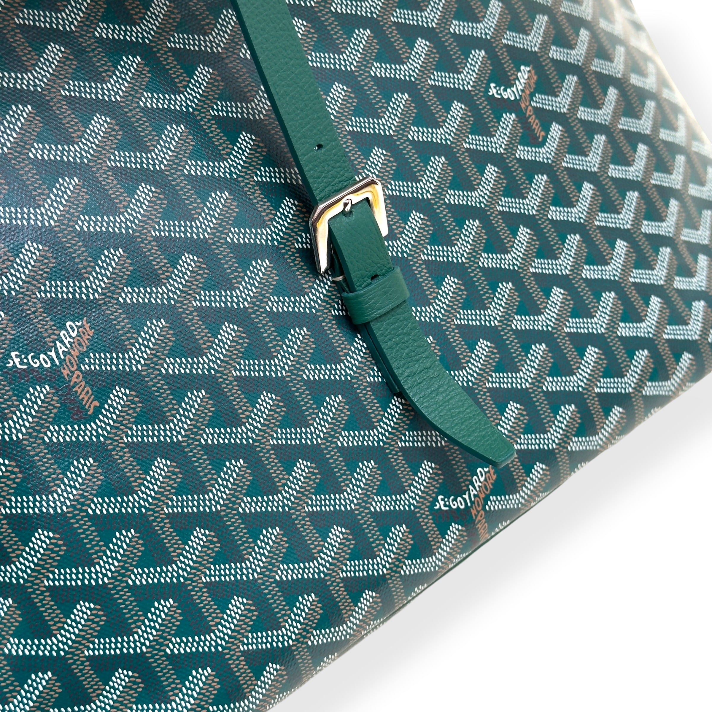 GOYARD GOYARDINE CAPETIEN MESSENGER BAG GREEN MM