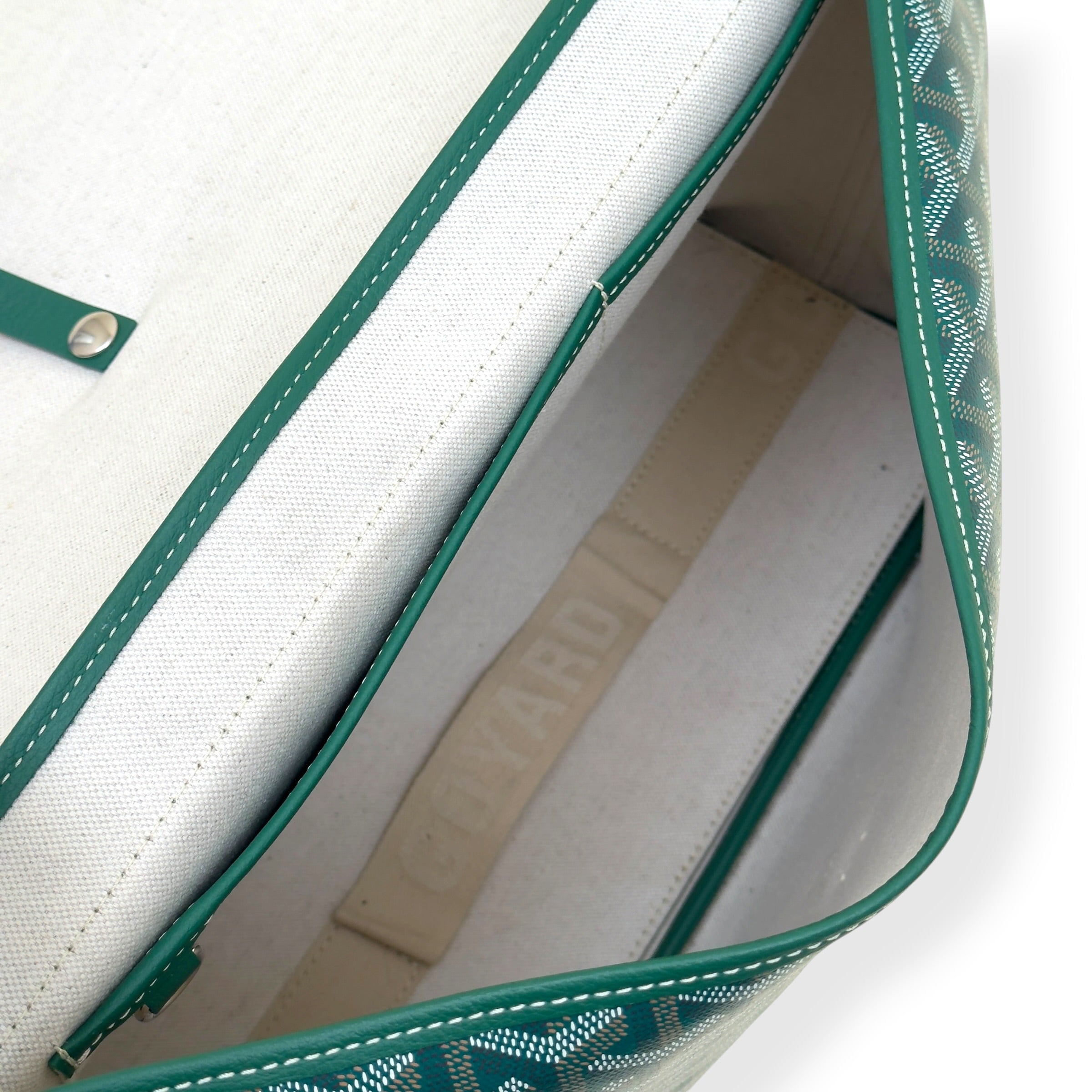 GOYARD GOYARDINE CAPETIEN MESSENGER BAG GREEN MM