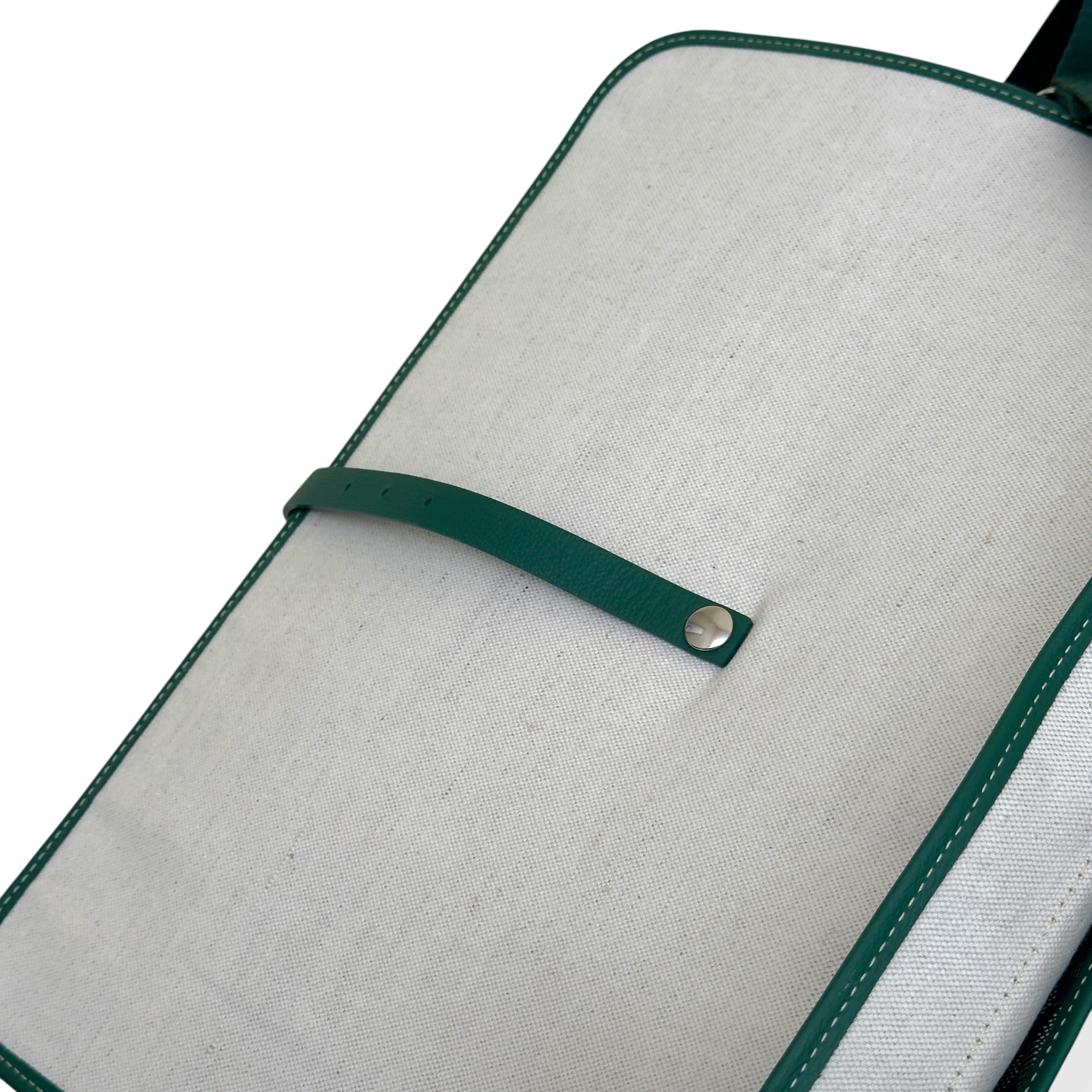 GOYARD GOYARDINE CAPETIEN MESSENGER BAG GREEN MM