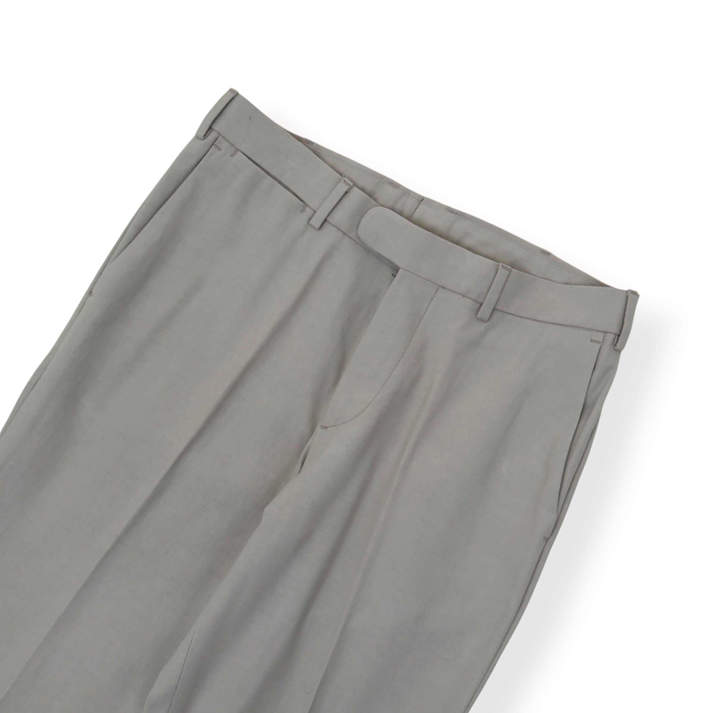 THOM SWEENEY COTTON BLEND TROUSERS LIGHT GREY 50 / M
