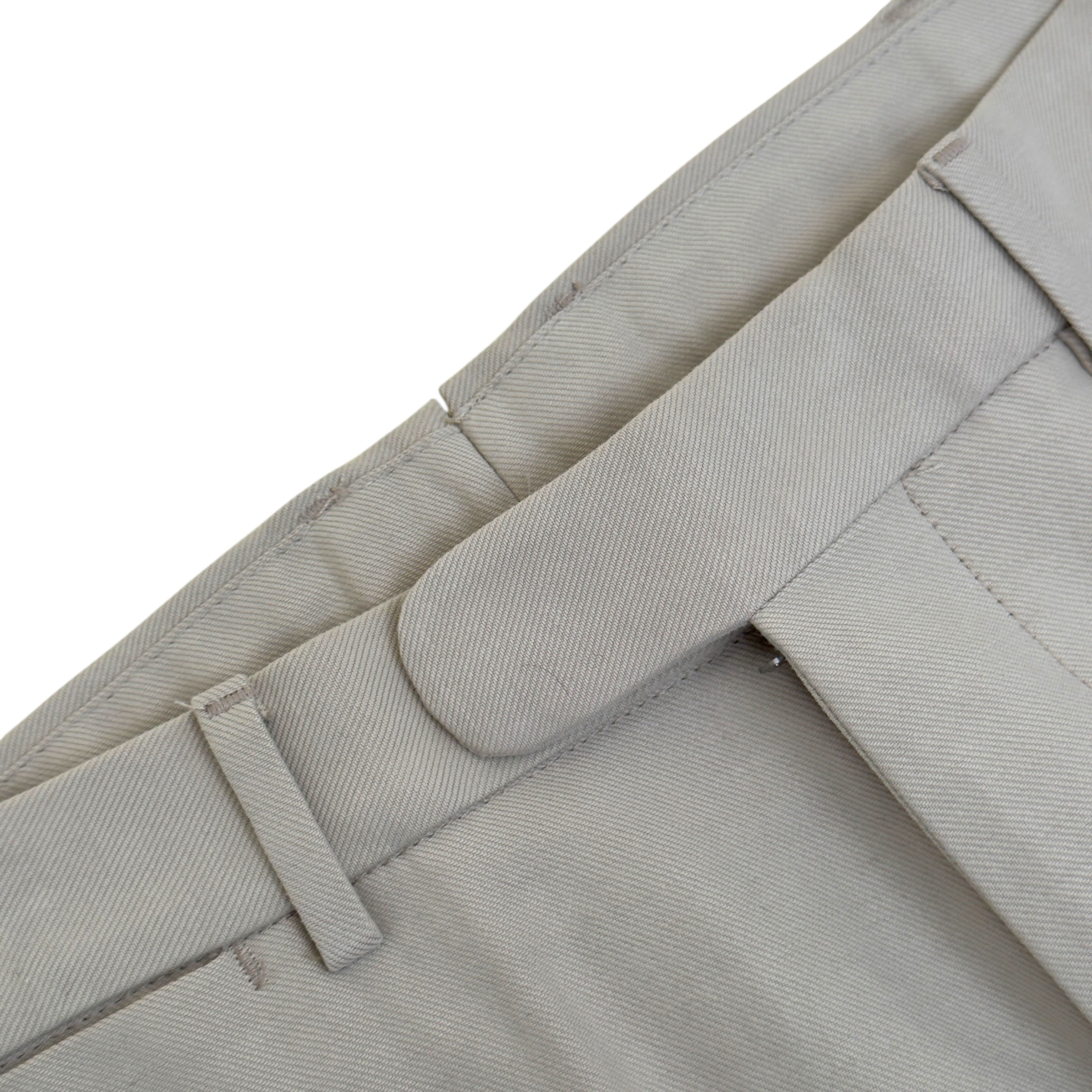 THOM SWEENEY COTTON BLEND TROUSERS LIGHT GREY 50 / M