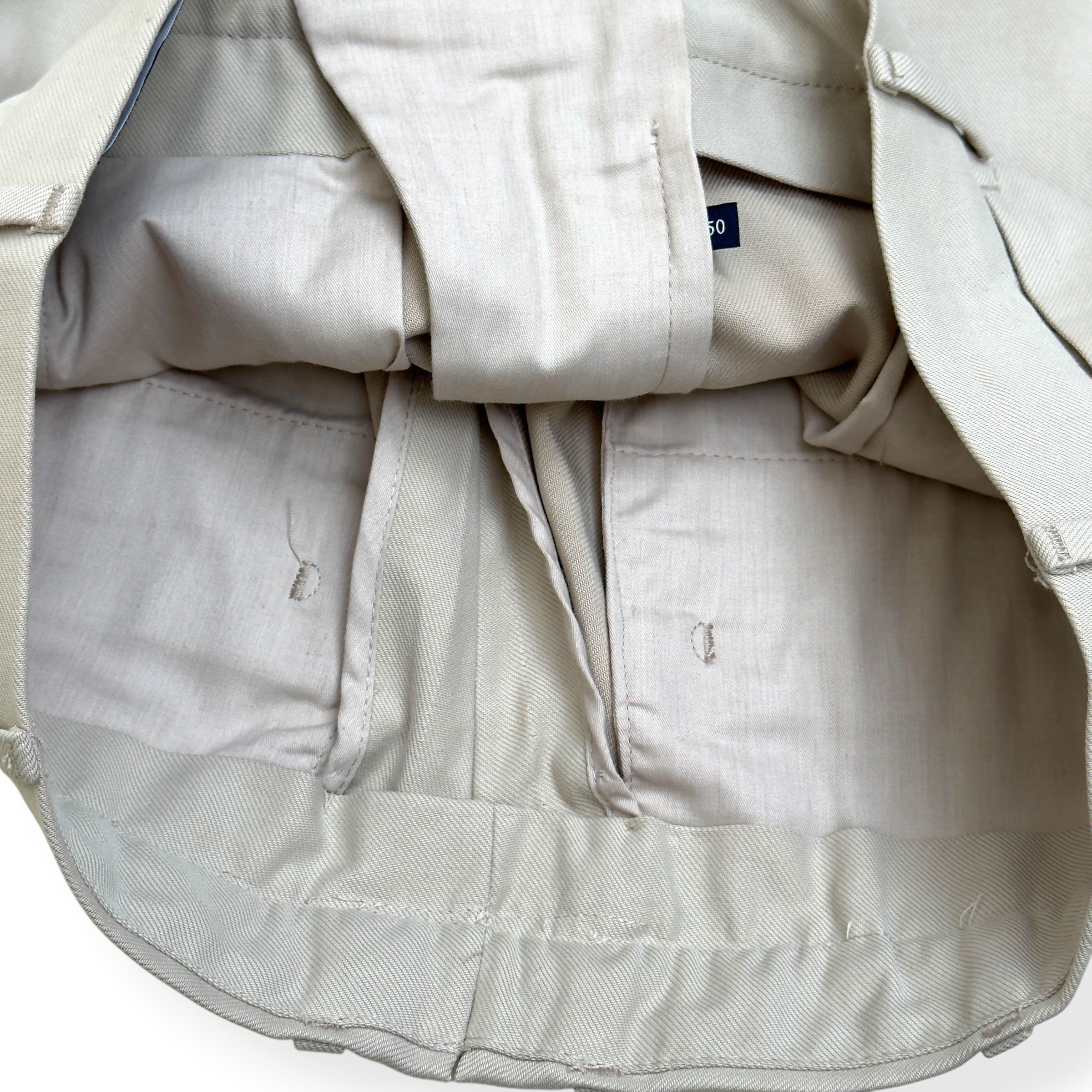 THOM SWEENEY COTTON BLEND TROUSERS LIGHT GREY 50 / M