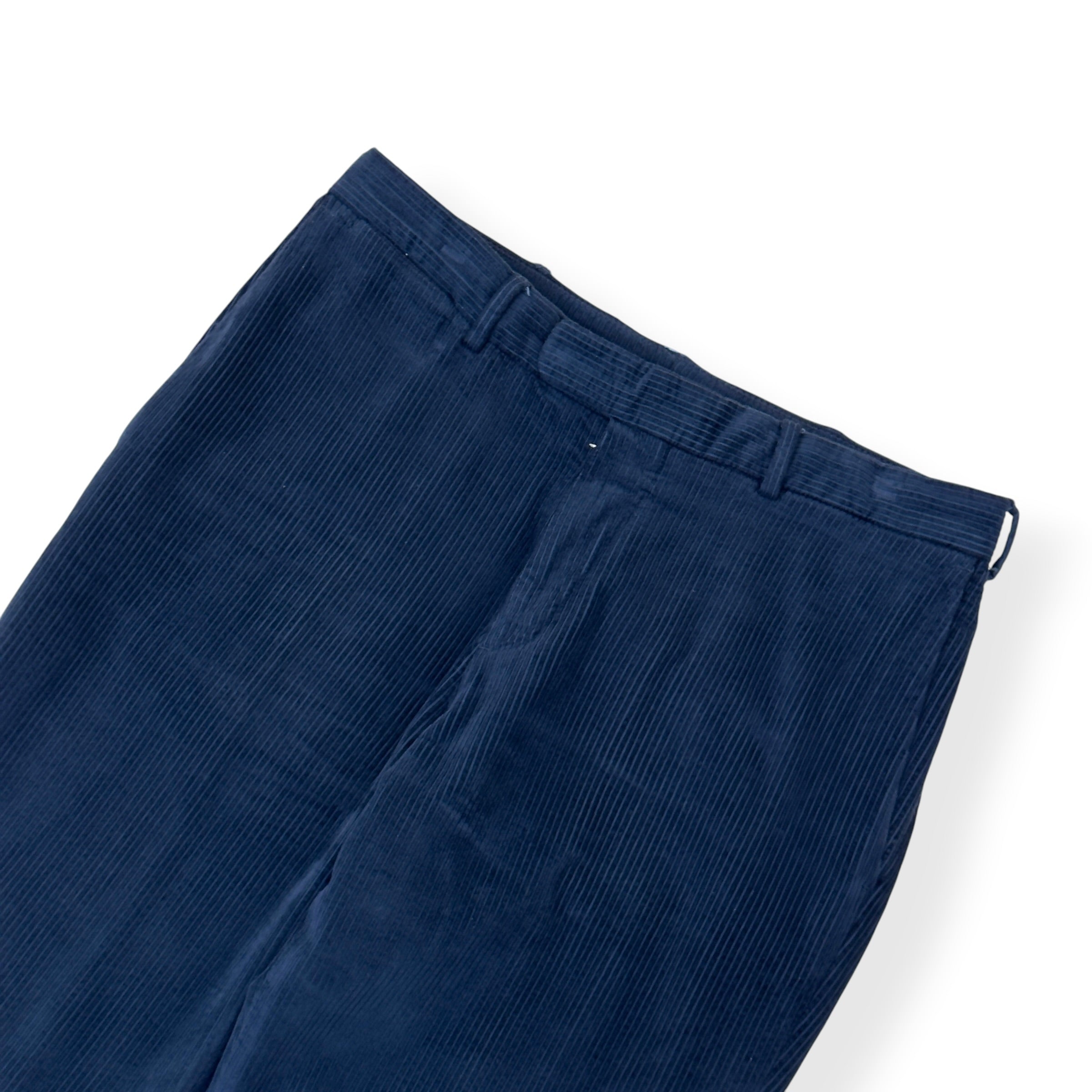 THOM SWEENEY CORDUROY COTTON BLEND TROUSERS NAVY 50 / M