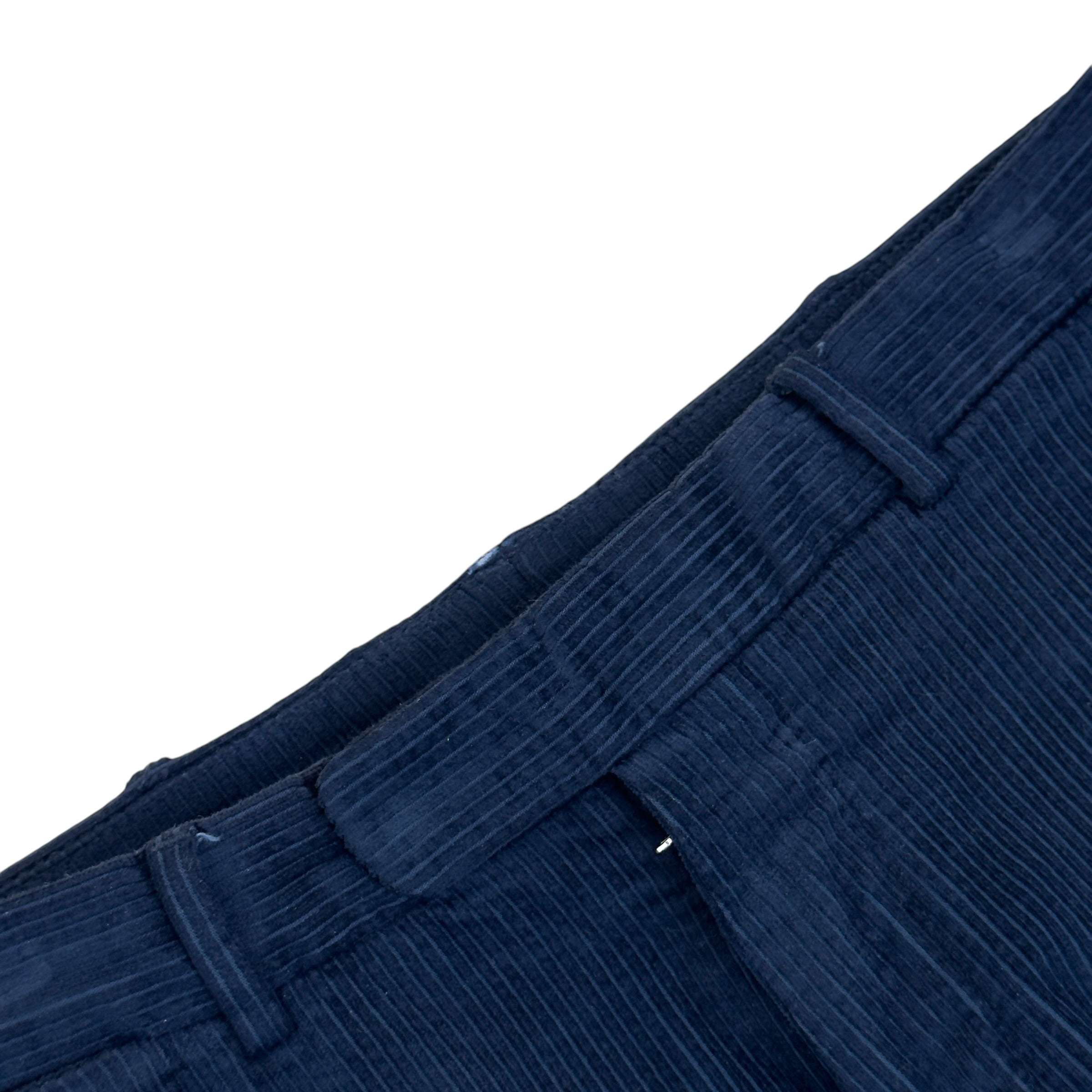 THOM SWEENEY CORDUROY COTTON BLEND TROUSERS NAVY 50 / M